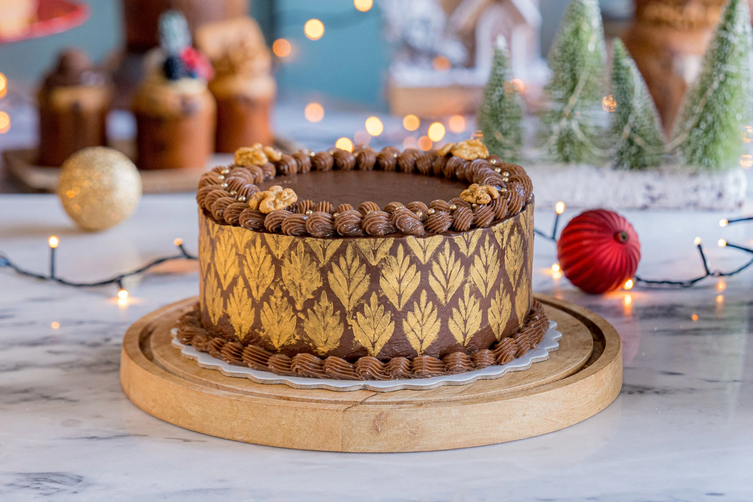 Bolo Natalino de Nozes