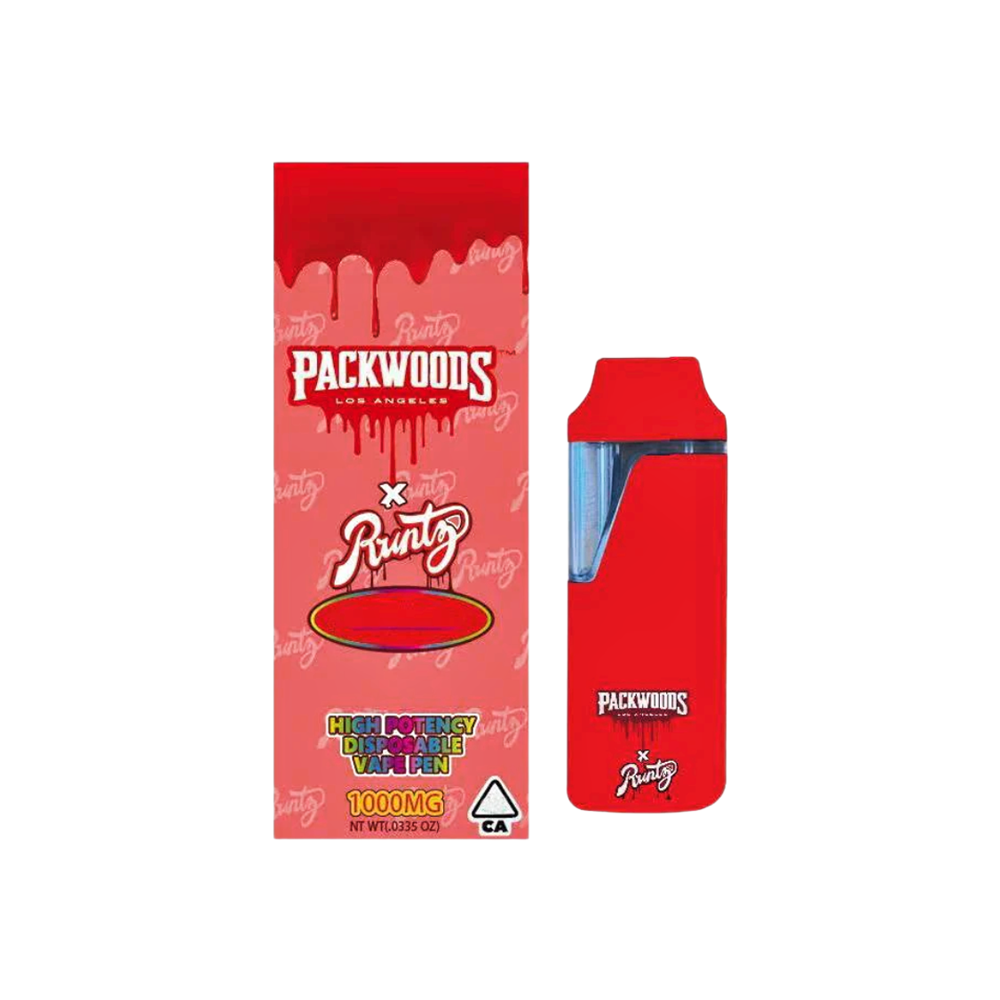 Hybrid "Packwoods" Runtz THC Disposable Vapes (1gram)