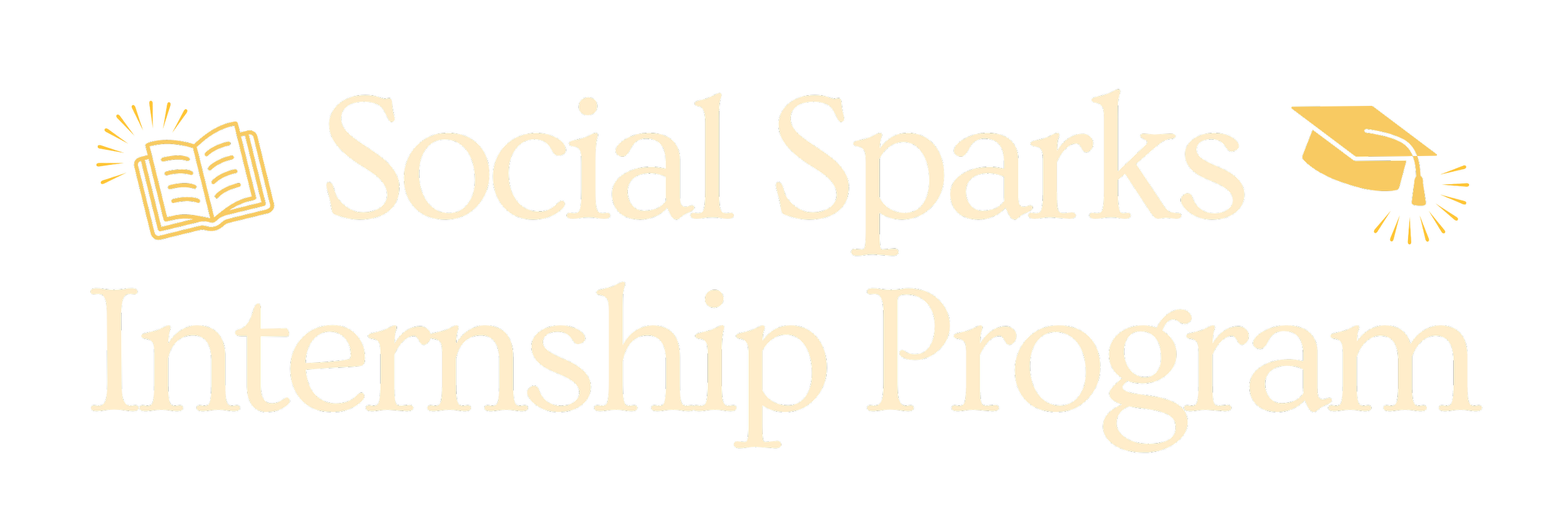 Social Sparks Internship Program book and grad cap