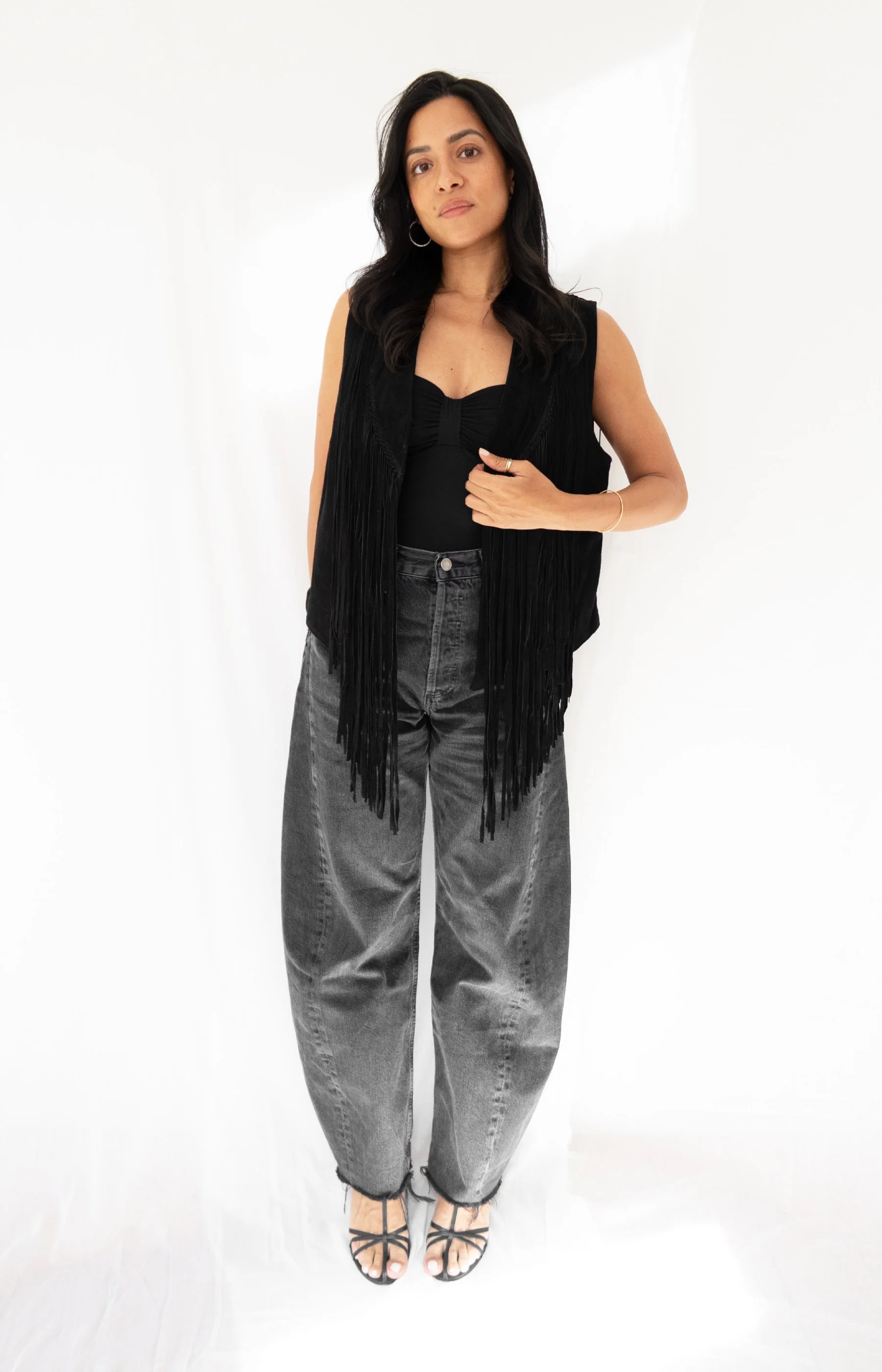 Fringed Suede Waistcoat