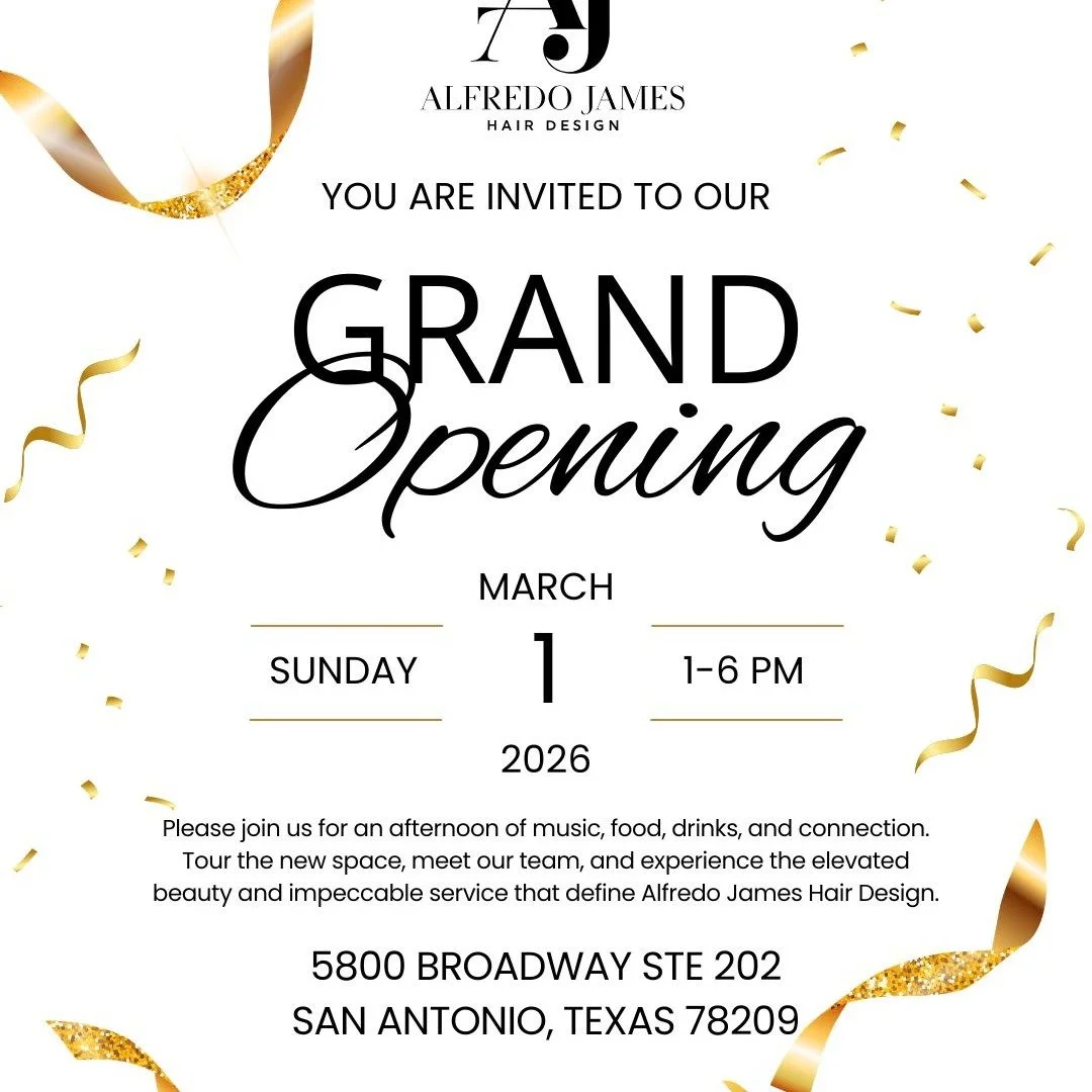 We&rsquo;re proud to celebrate the opening of our newest Alfredo James Hair Design location &mdash; and we&rsquo;d love for you to be part of it.

Join us for an afternoon of great energy, beautiful moments, and special giveaways and prizes as we mar