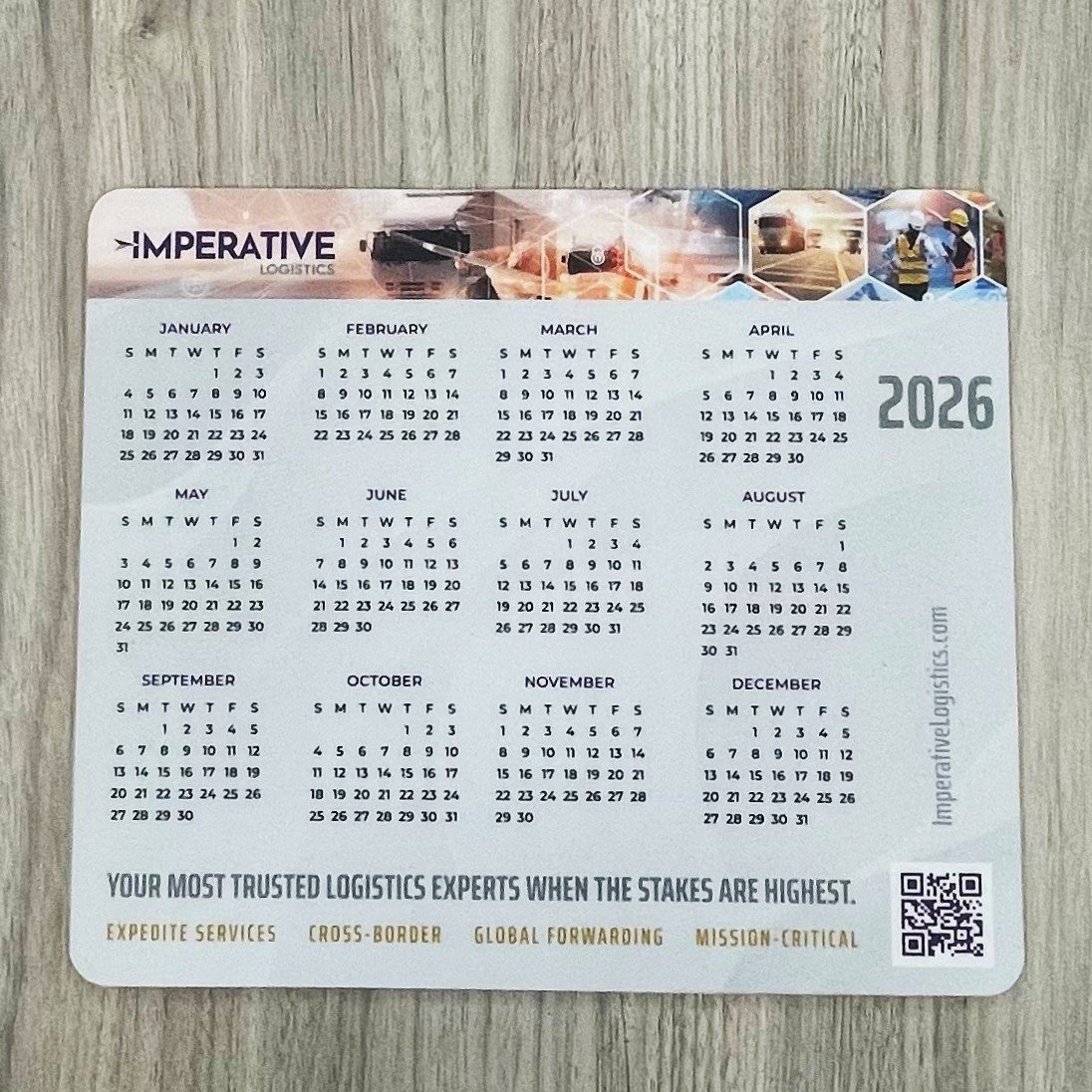Imperative Logistics 2026 Calendar Mousepad
