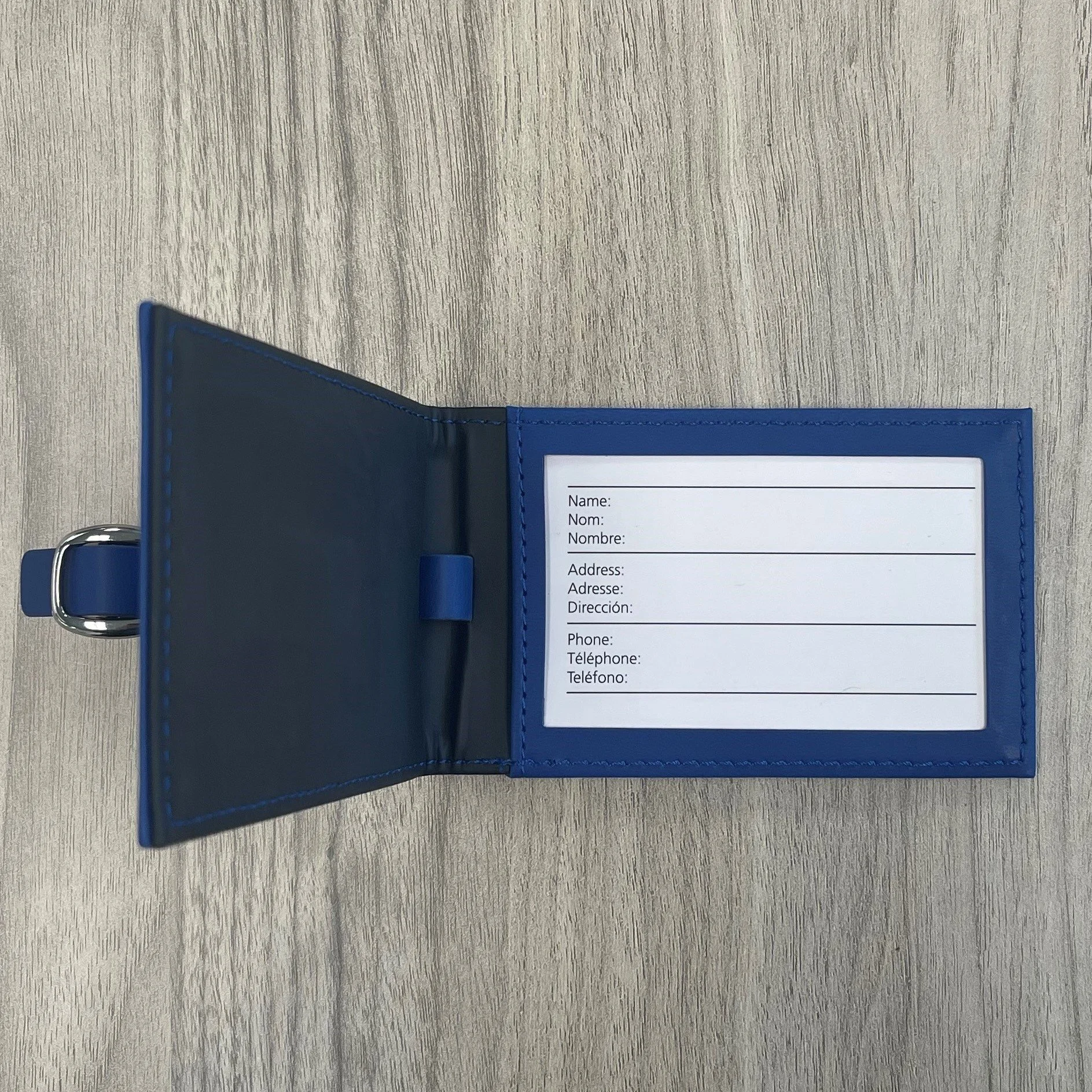 Masterpiece, Part of Imperative - Navy Luggage Tag (open) - Sq.jpg