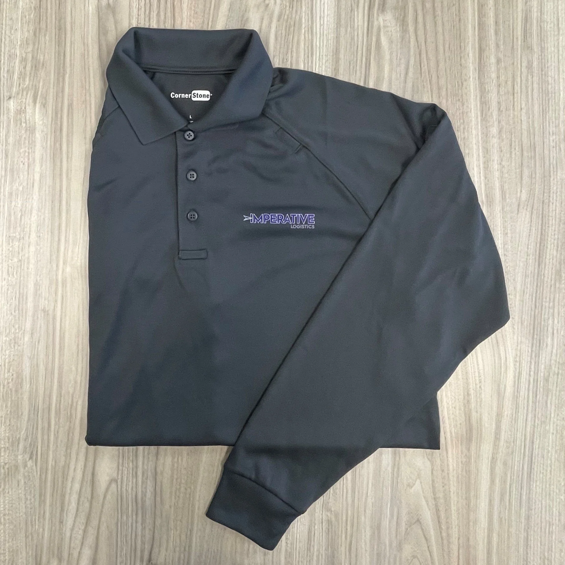 Imperative Logistics - Men's Grey Longsleeve Polo - Sq.jpg