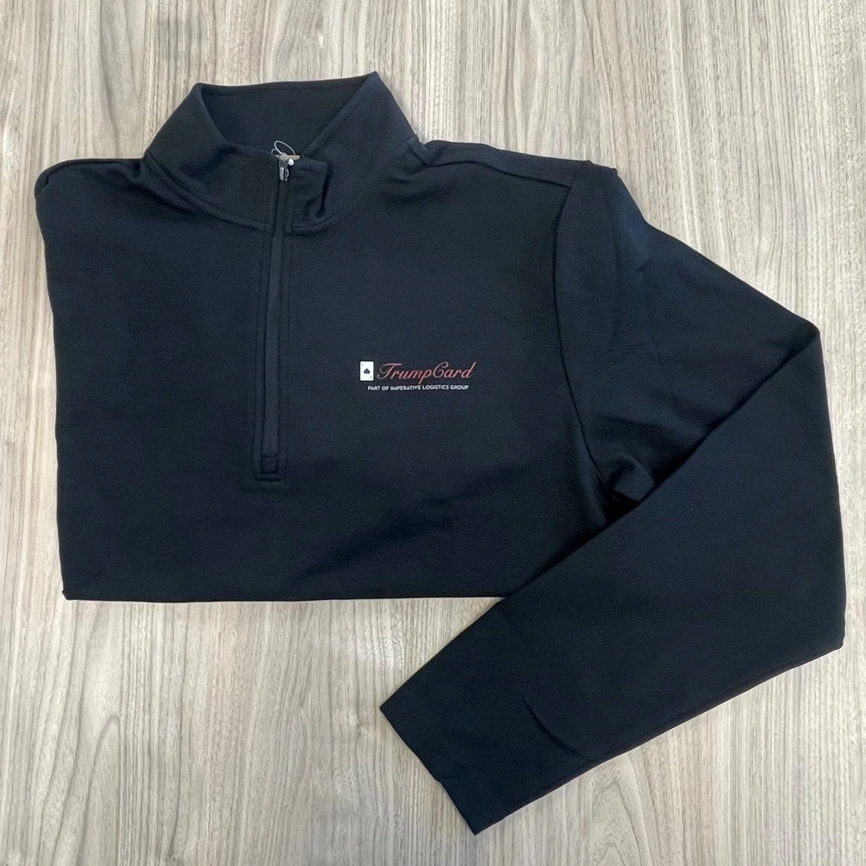 TrumpCard - Black Eco Knit .25 Zip Pullovers - Sq.jpg