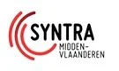 Logo of Syntra Midden-Vlaanderen with red curved lines and black text.