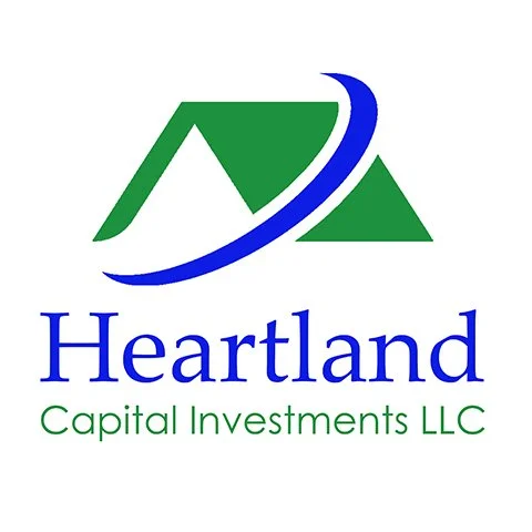 Heartland Capital Investments LLC logo with green and blue stylized mountains and a swooping line. Heartland Rent to Own RTO