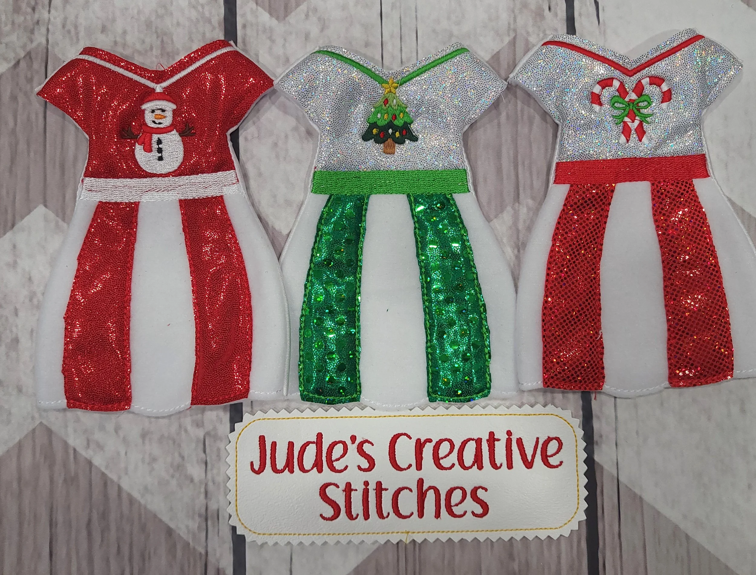 12" Doll or Elf Clothes Dress w/hair bow