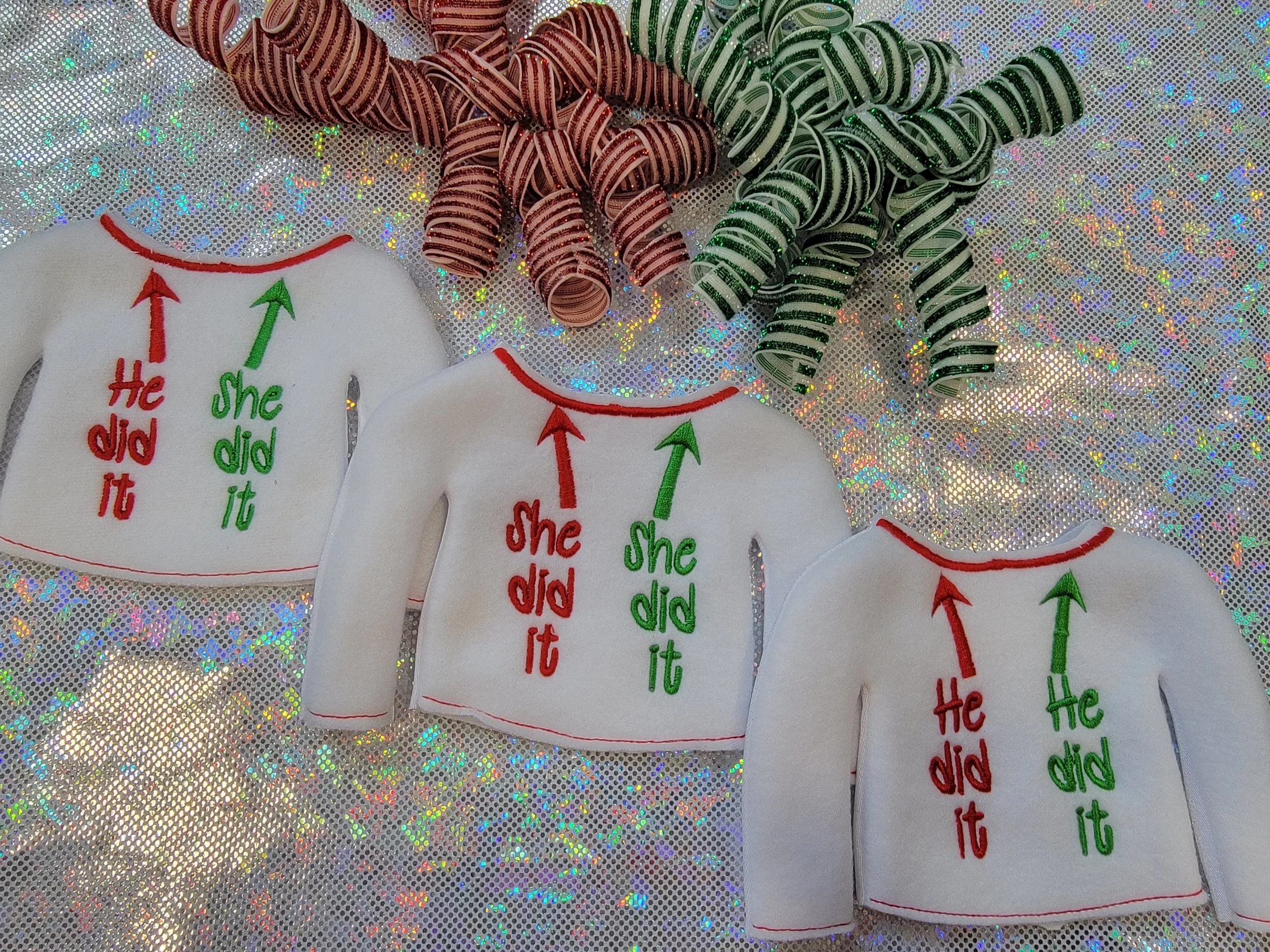 Sweater for Two - 12" Doll or Elf Clothes