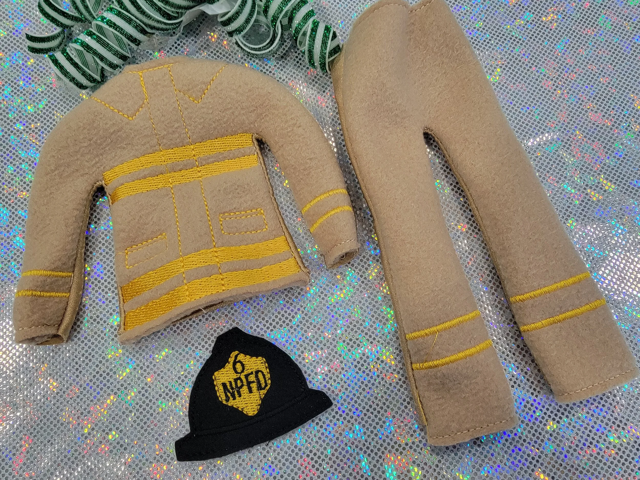 Fireman Outfit for 12" Doll or Elf