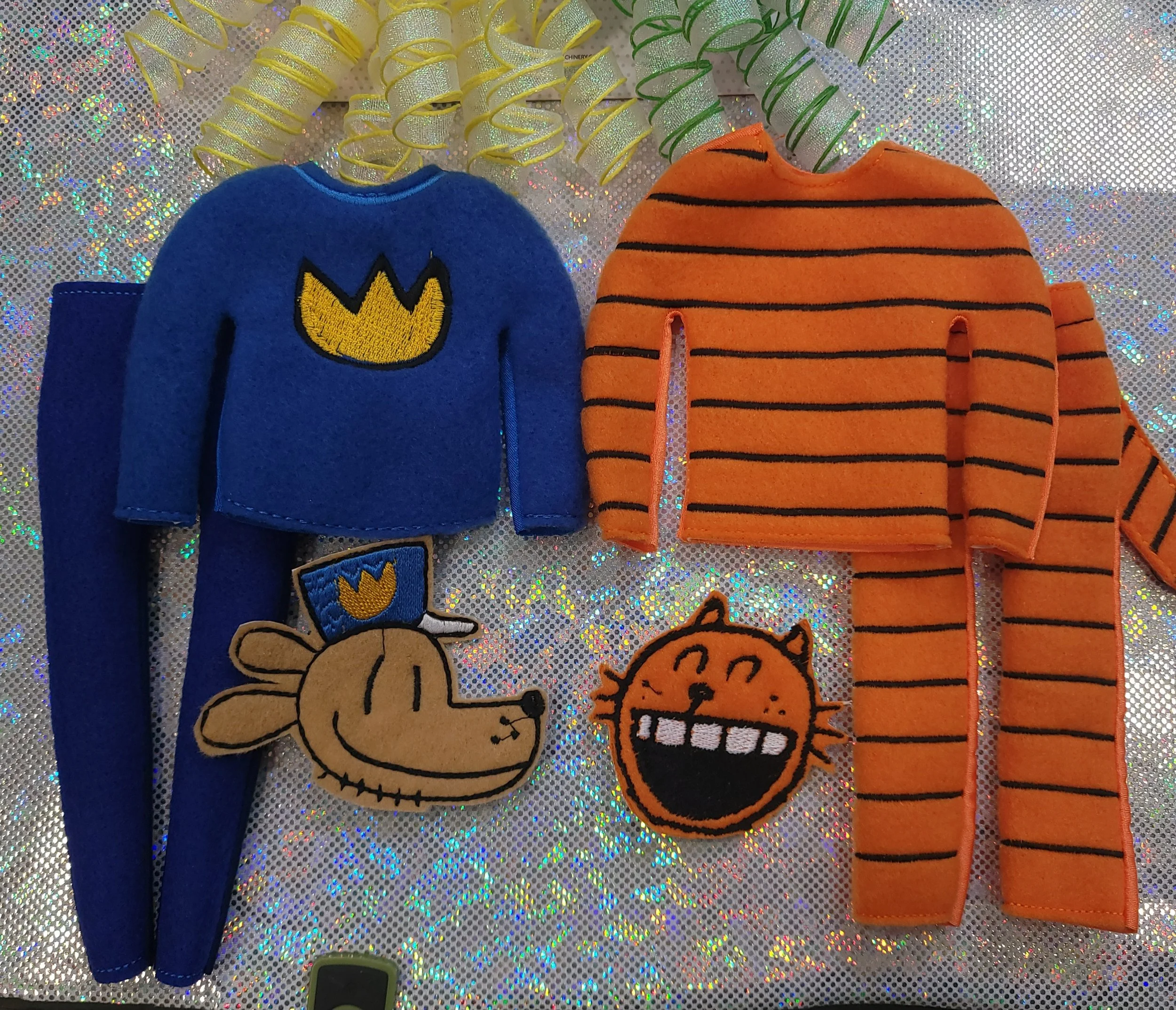 Dogman and Petey for 12" Doll or Elf Clothes