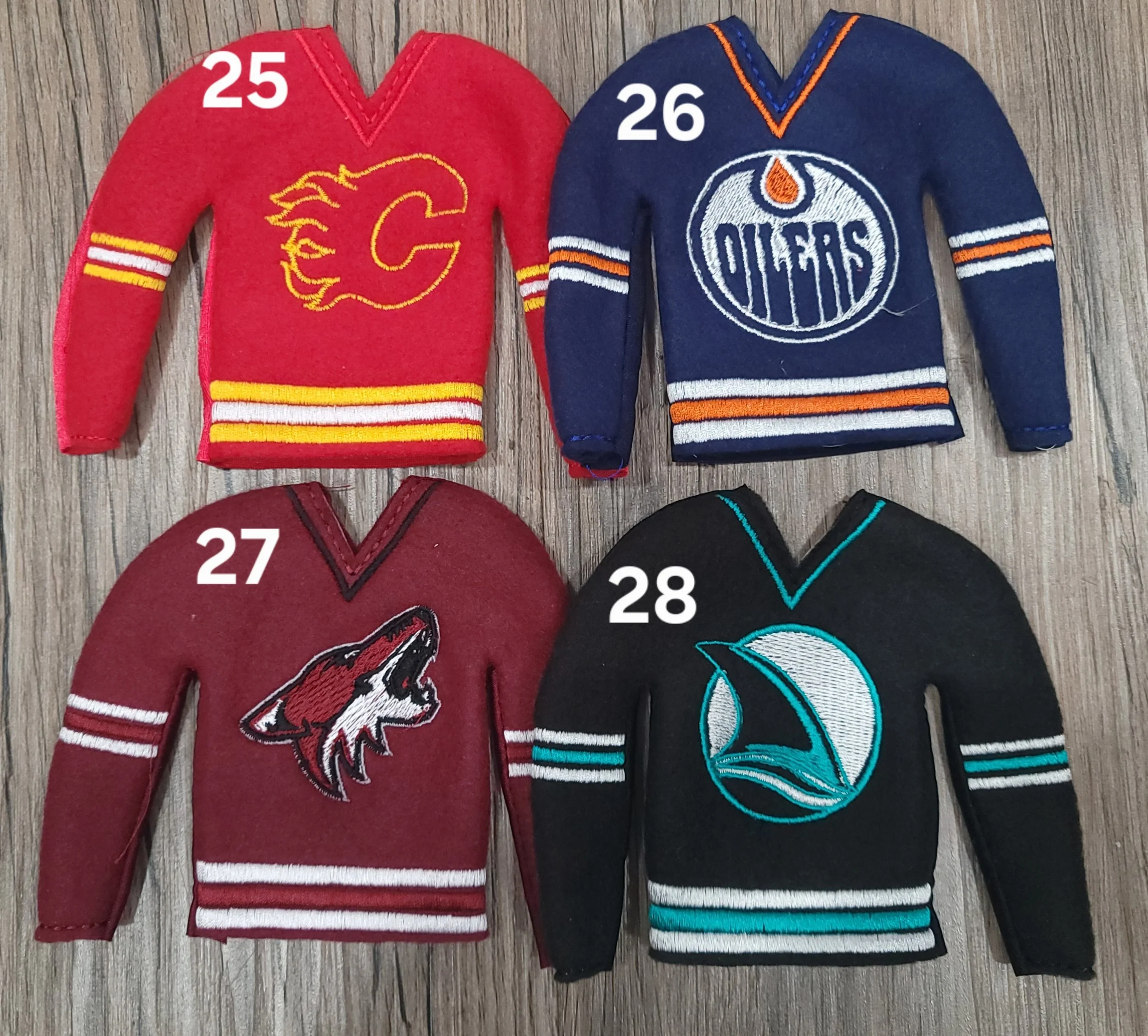 Doll 12" or Elf Clothes - Hockey outfit - you pick team