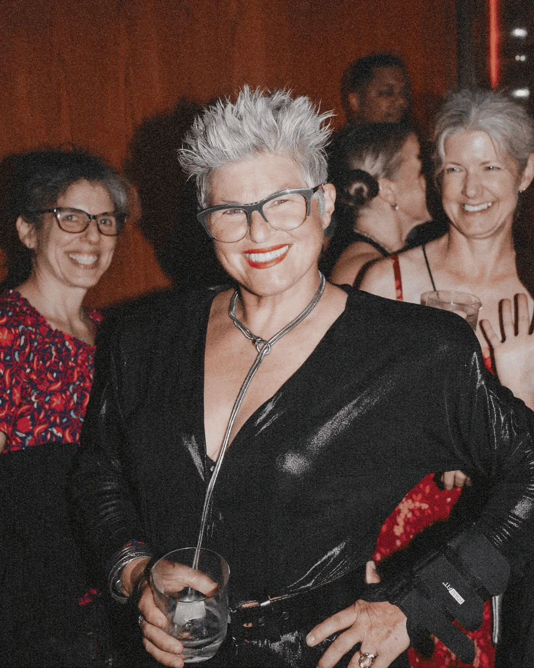 Woman in 80s costume