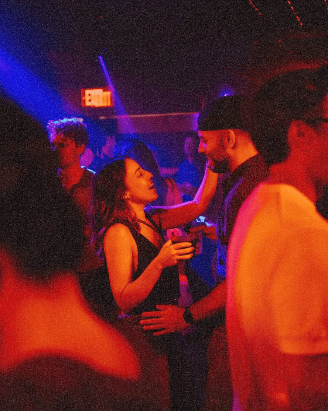 Couple falling in love on the dancefloor