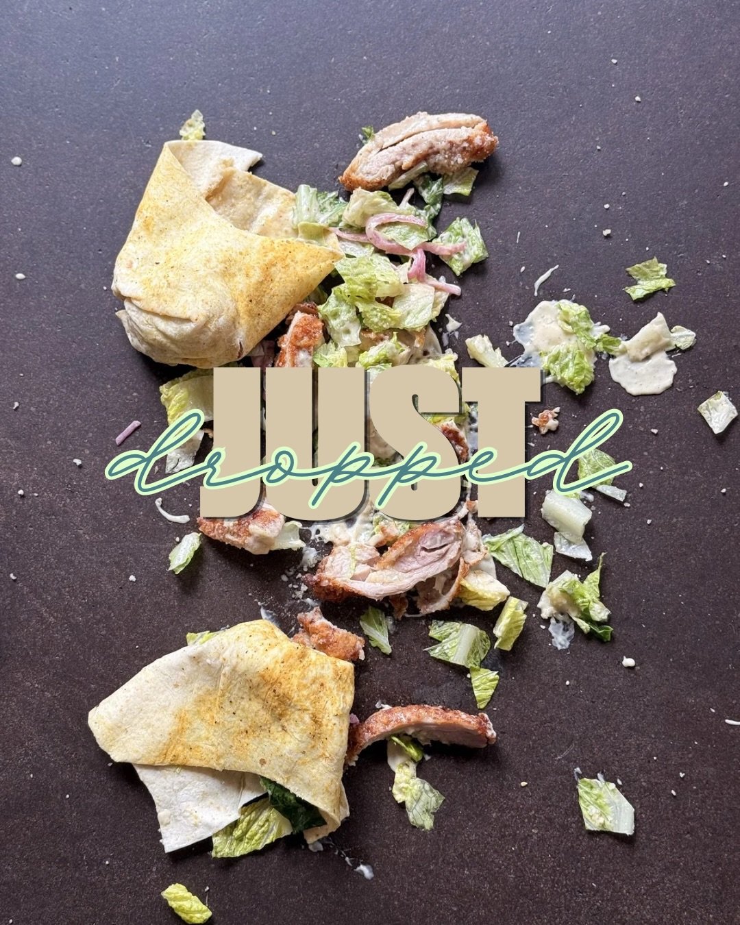 we dropped it&hellip; literally 

introducing the CHICKEN CAESAR at Odie B&rsquo;s

four ways to eat it, zero ways to be sad about it

wrap, sandwich, flatbread, salad, vegan

#chickencaesar #caesarwrap #newmenu