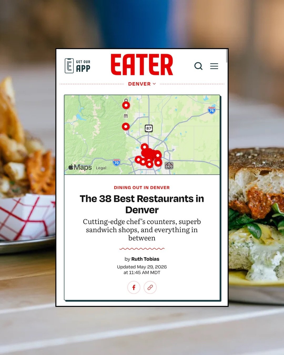 We&rsquo;re back on the Eater 38 Best Restaurants in Denver list, and honestly, we&rsquo;re still pinching ourselves. 

A massive thank you to @eaterdenver and @denveater for the love. So much respect and appreciation for all of the other restaurants
