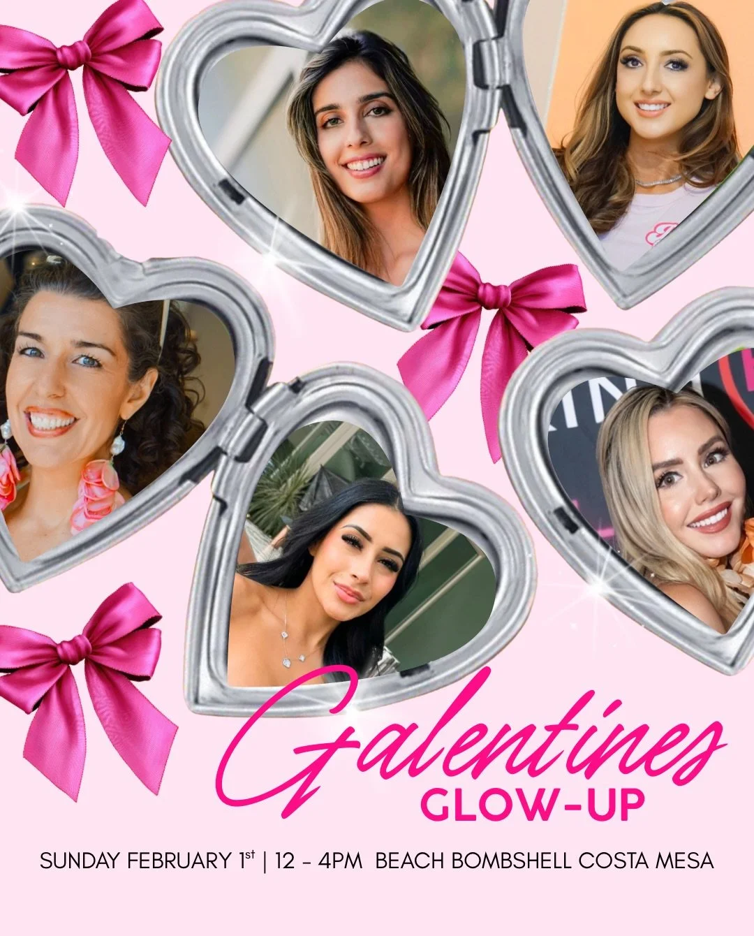 You&rsquo;re invited ✨🙌 February 1st from 12 to 4pm, join @melissapellone @desertdaisyjewelry @fitbylatina @daryabeautyxo for your Galentines GLOW-UP!