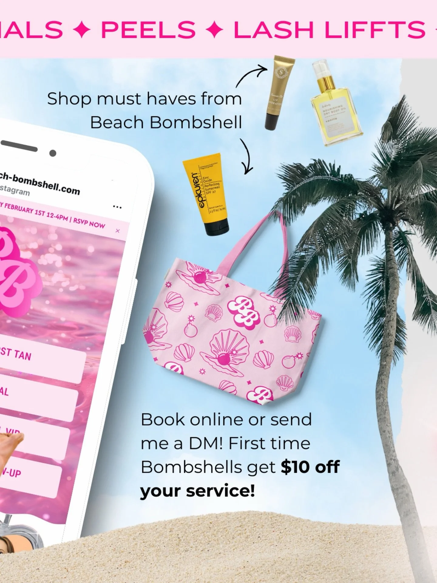 Beach Bombshell just got a website update✨😍 Take a peek! Book your appointments!