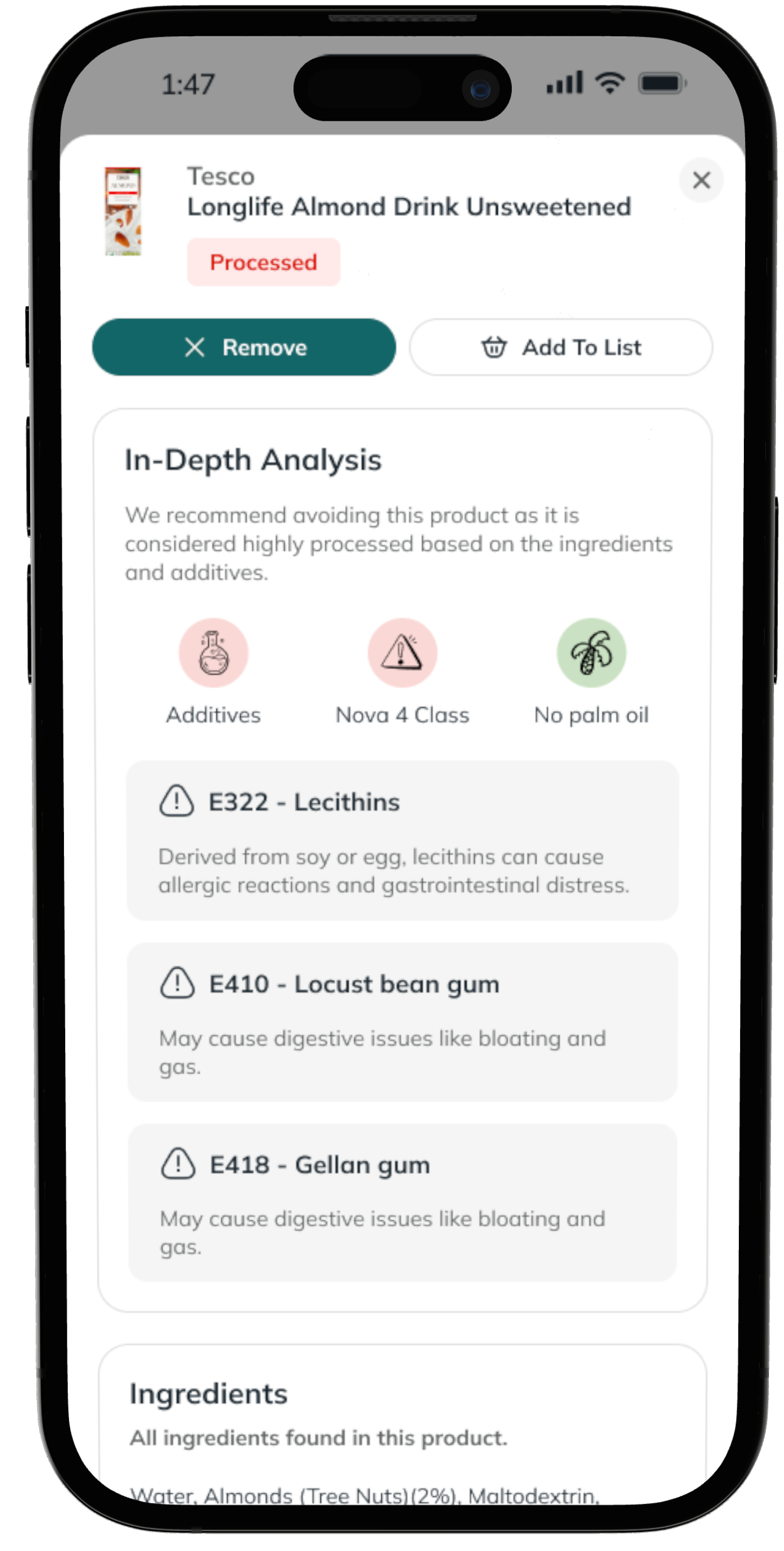 Ivy - Processed Food Scanner