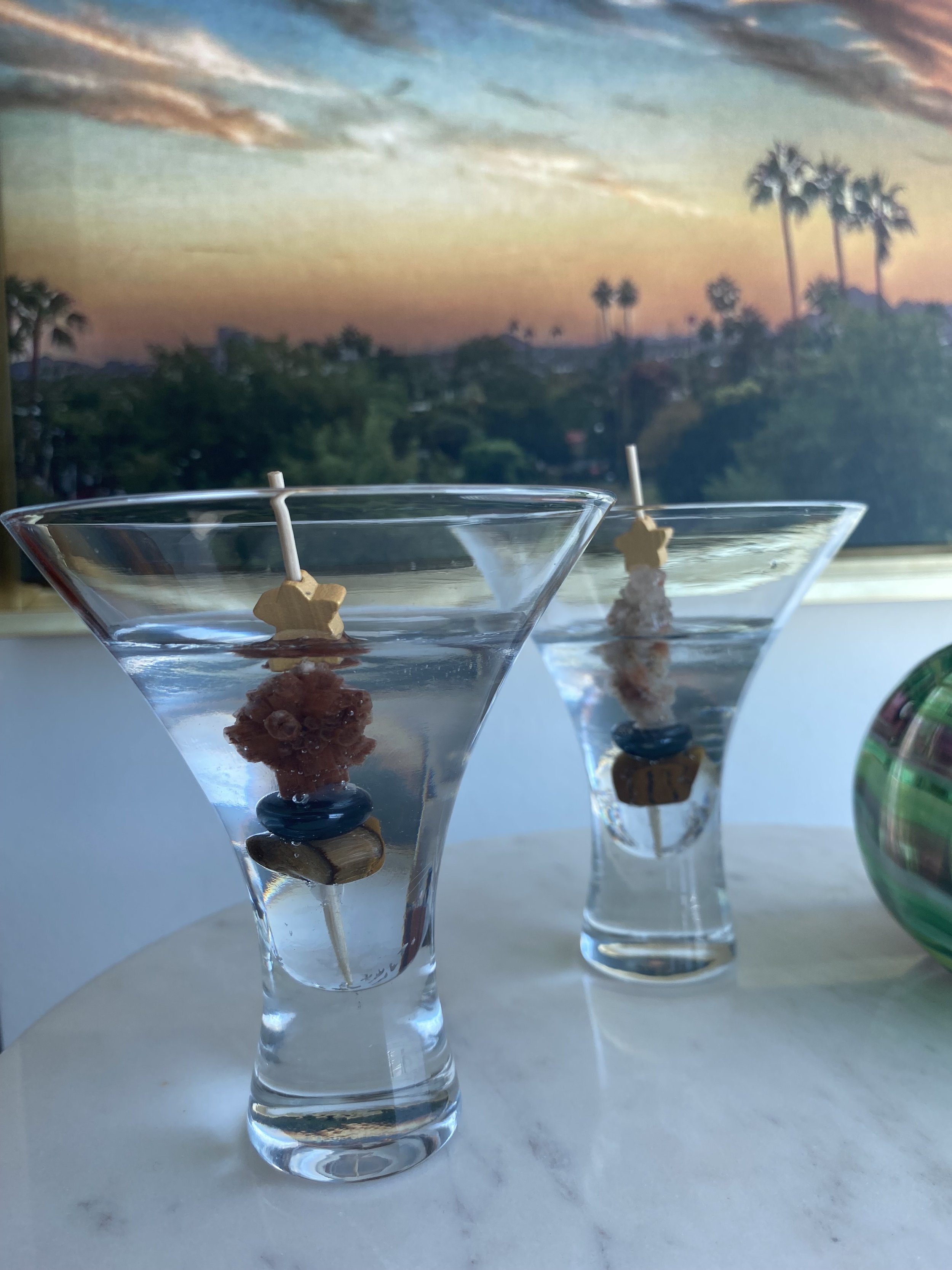 Energy Rock Martini Sculpture (Stemless)