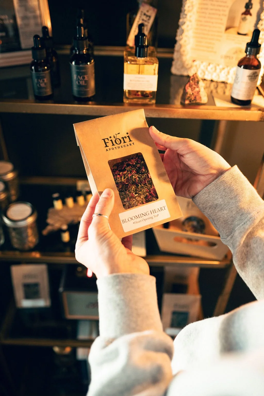 Herbal wellness tea available for purchase at Kalm Sanctuary in Salt Lake City, curated to support relaxation and post-massage calm