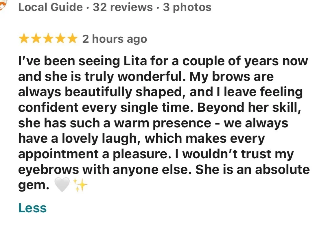 Good Start to the year!!!

Thank you to my beautiful client, for this wonderful review... 
@litabrows.sydney 
See you again soon in the studio xxx