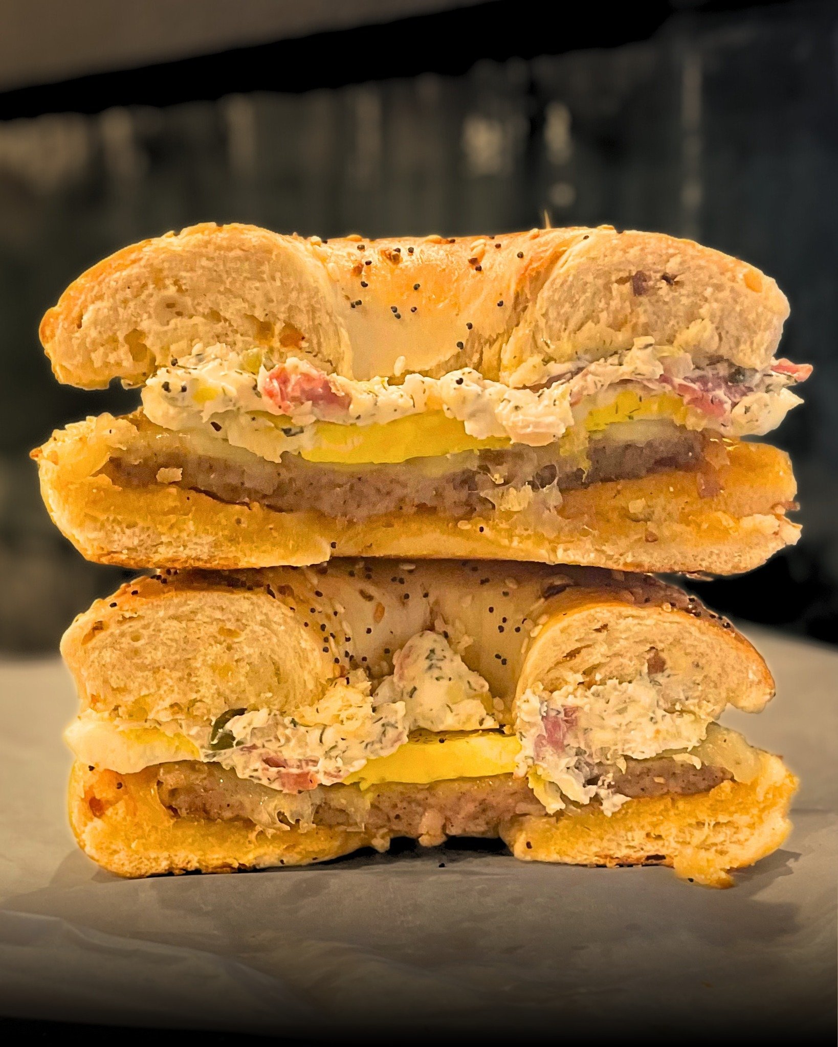 We have a theory you're about to fall in love with this breakfast. Come hungry. 

Theory of Everything &mdash; sausage, fried egg, provolone, stellar sauce &amp; pickle wrap cream cheese on an everything bagel