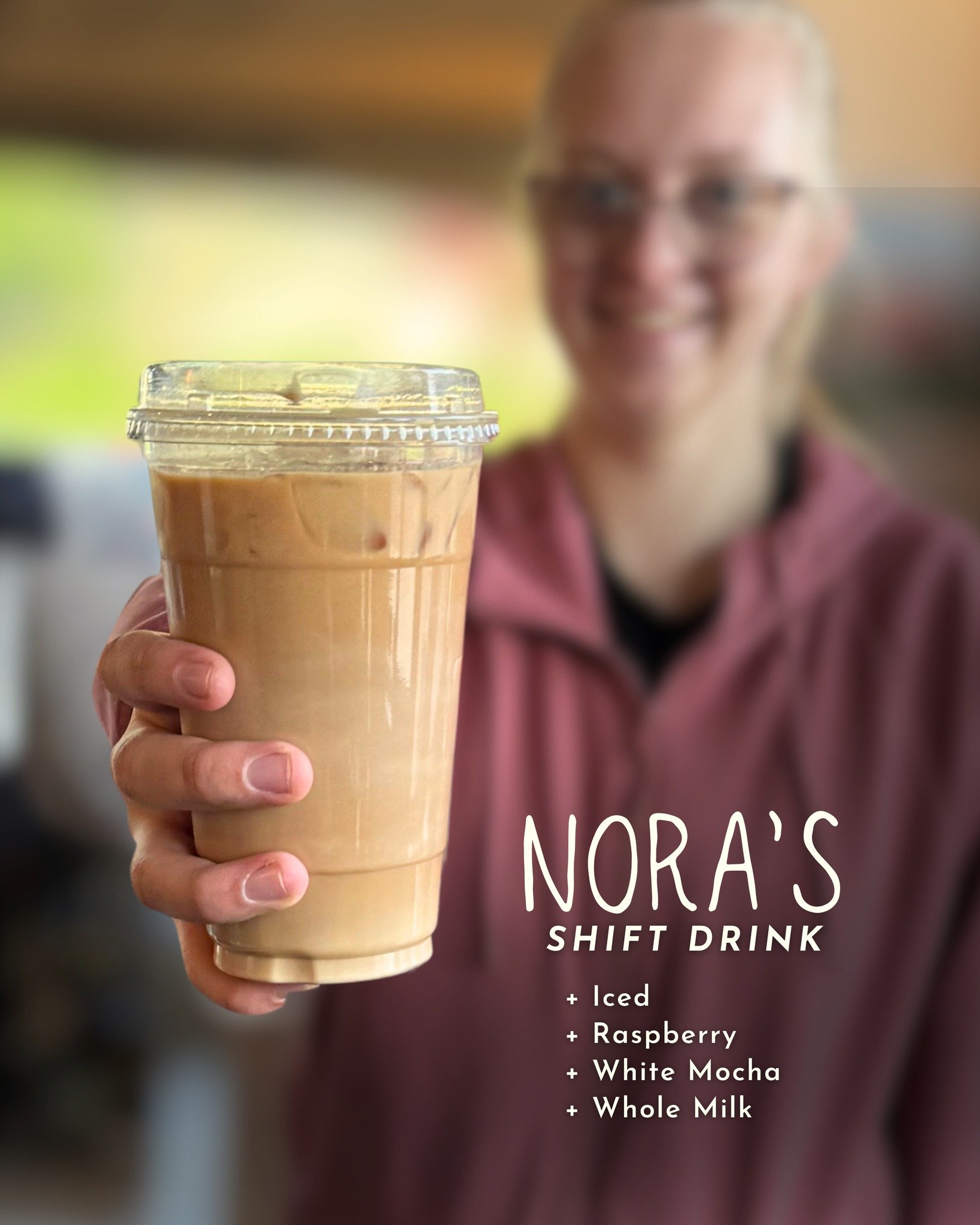 Current shift drink prescription for our favorite nurse-in-training:  iced raspberry white mocha, with 2% milk