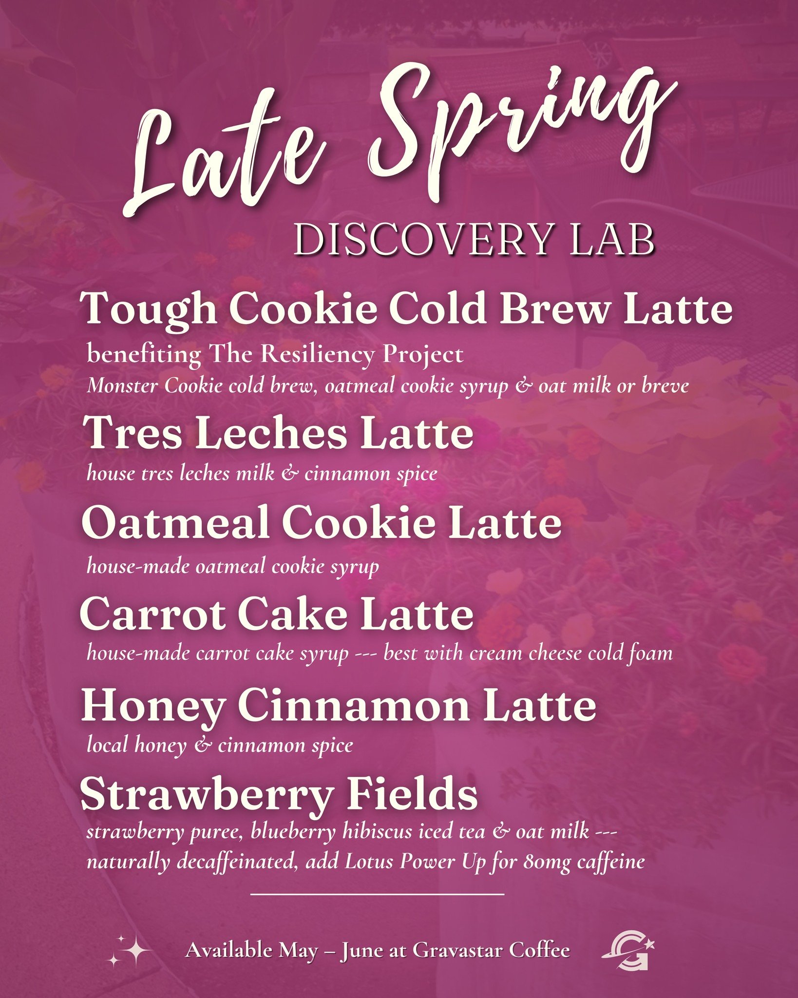🌸 Late Spring Discovery Lab is here 🌸

Good news: Carrot Cake isn&rsquo;t going anywhere (through June&mdash;and yes, get the cream cheese cold foam). And fan favorite Tres Leches Latte is back!

We&rsquo;re also introducing our first-ever Communit