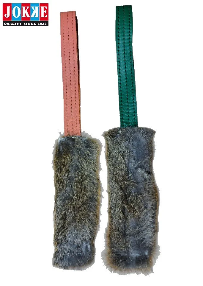 LeatherRabbit leksak med handtag i äktä läder