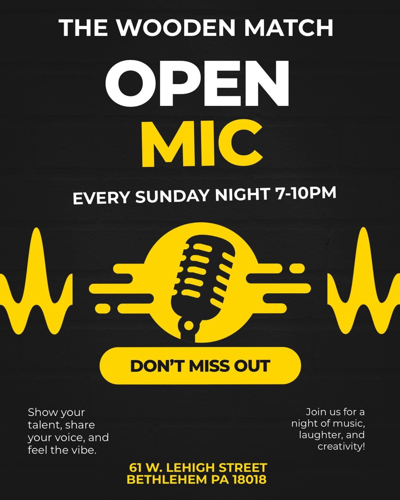 LIVE MUSIC Open Mic Night