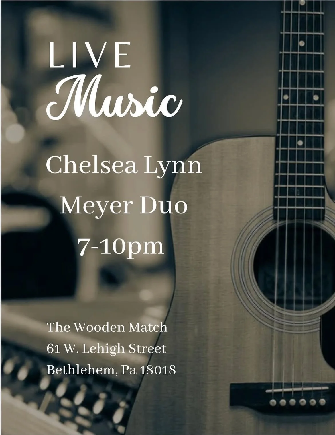 LIVE MUSIC Chelsea Lynn Meyer Duo