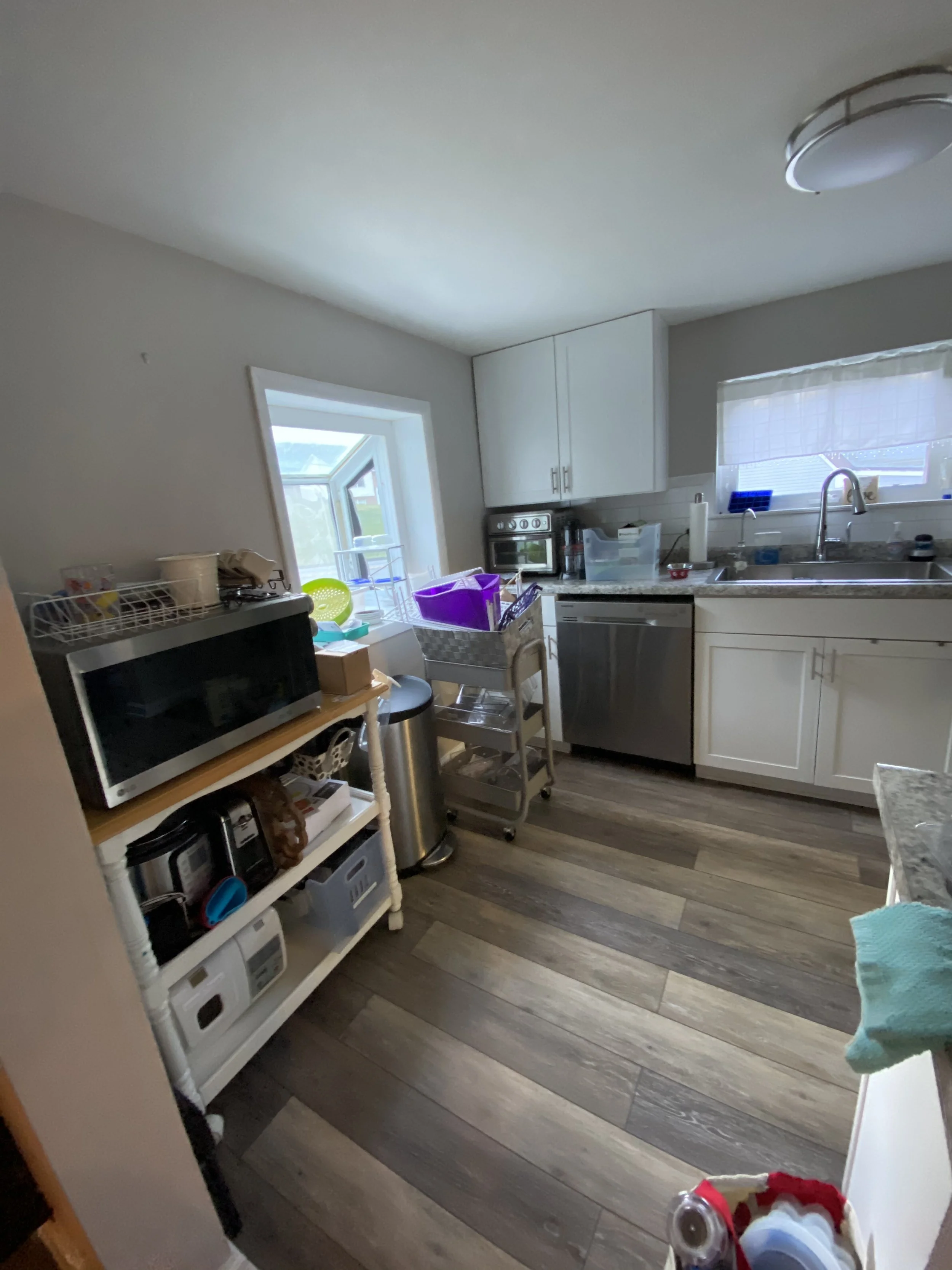 Kitchen Before Up-Cycled Storage Solution