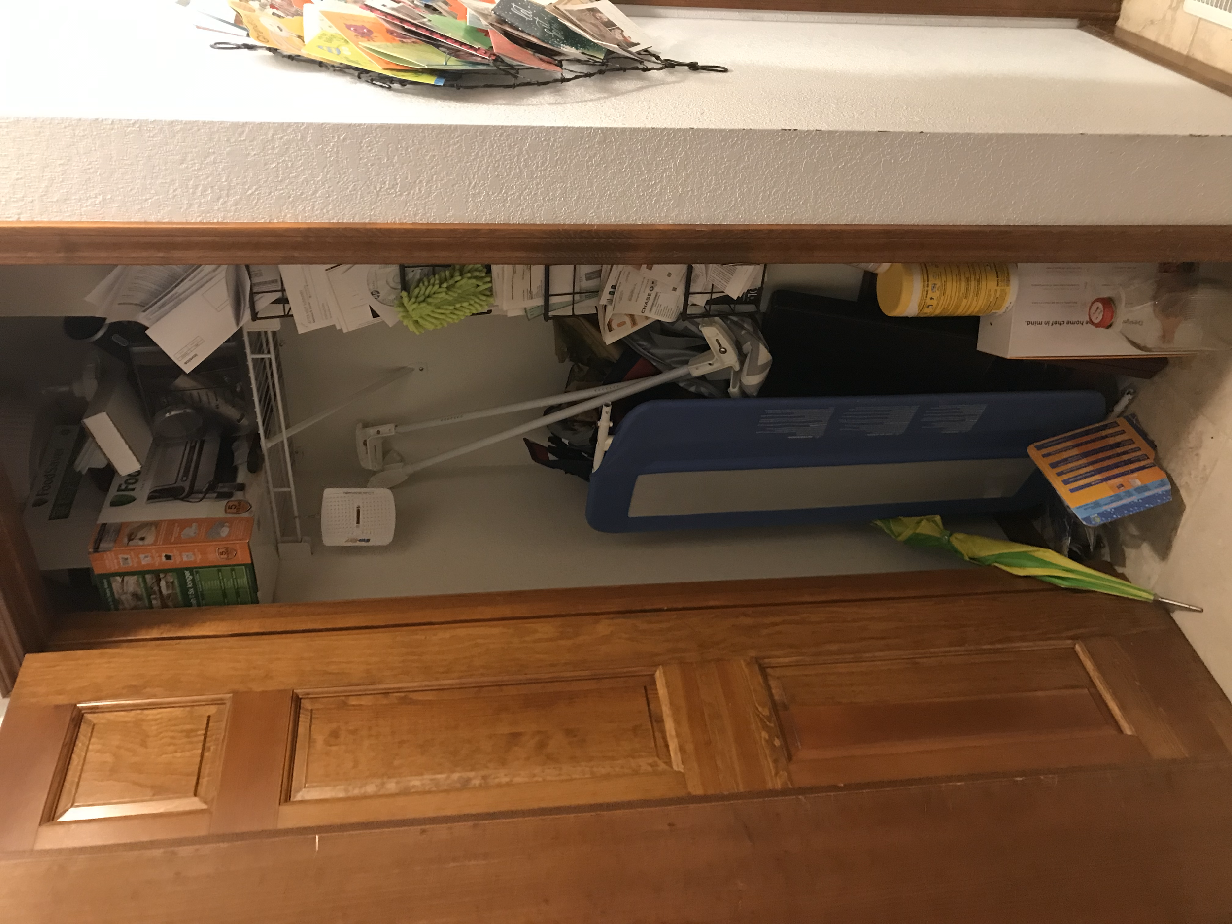 Before: Closet with wasted space