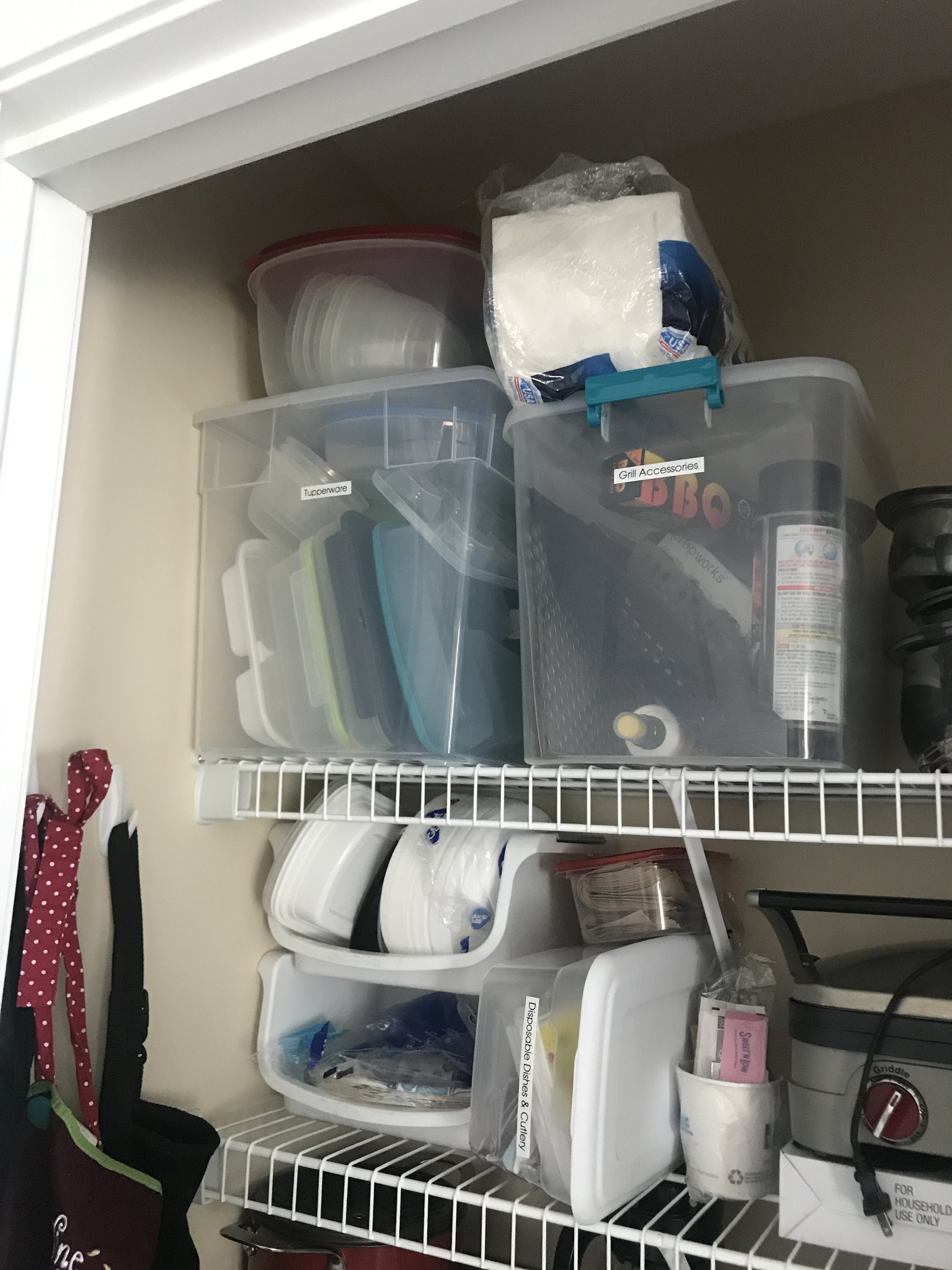 Top of Completed Appliance Closet