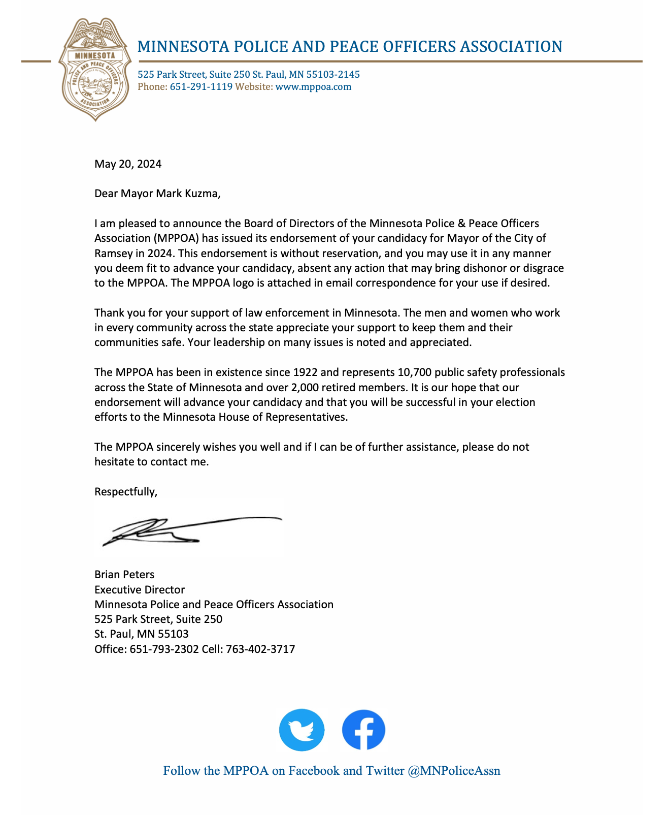 Mayor Mark Ramsey, MN