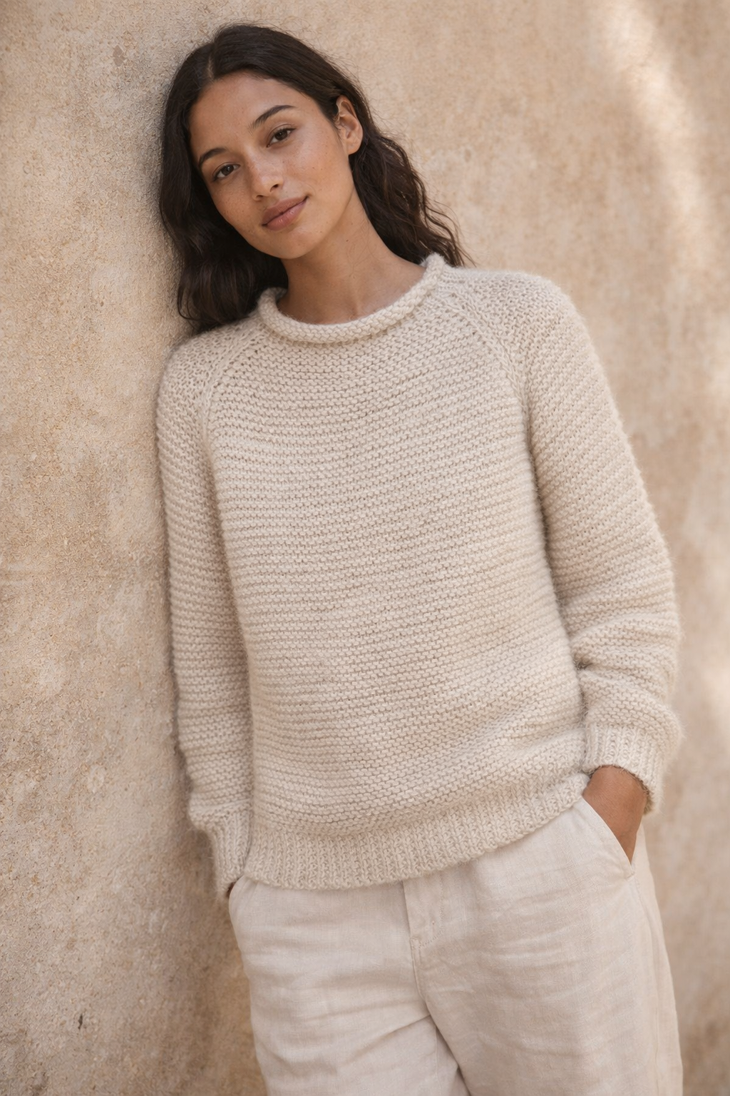 Natural Alpaca Sweater — Undyed
