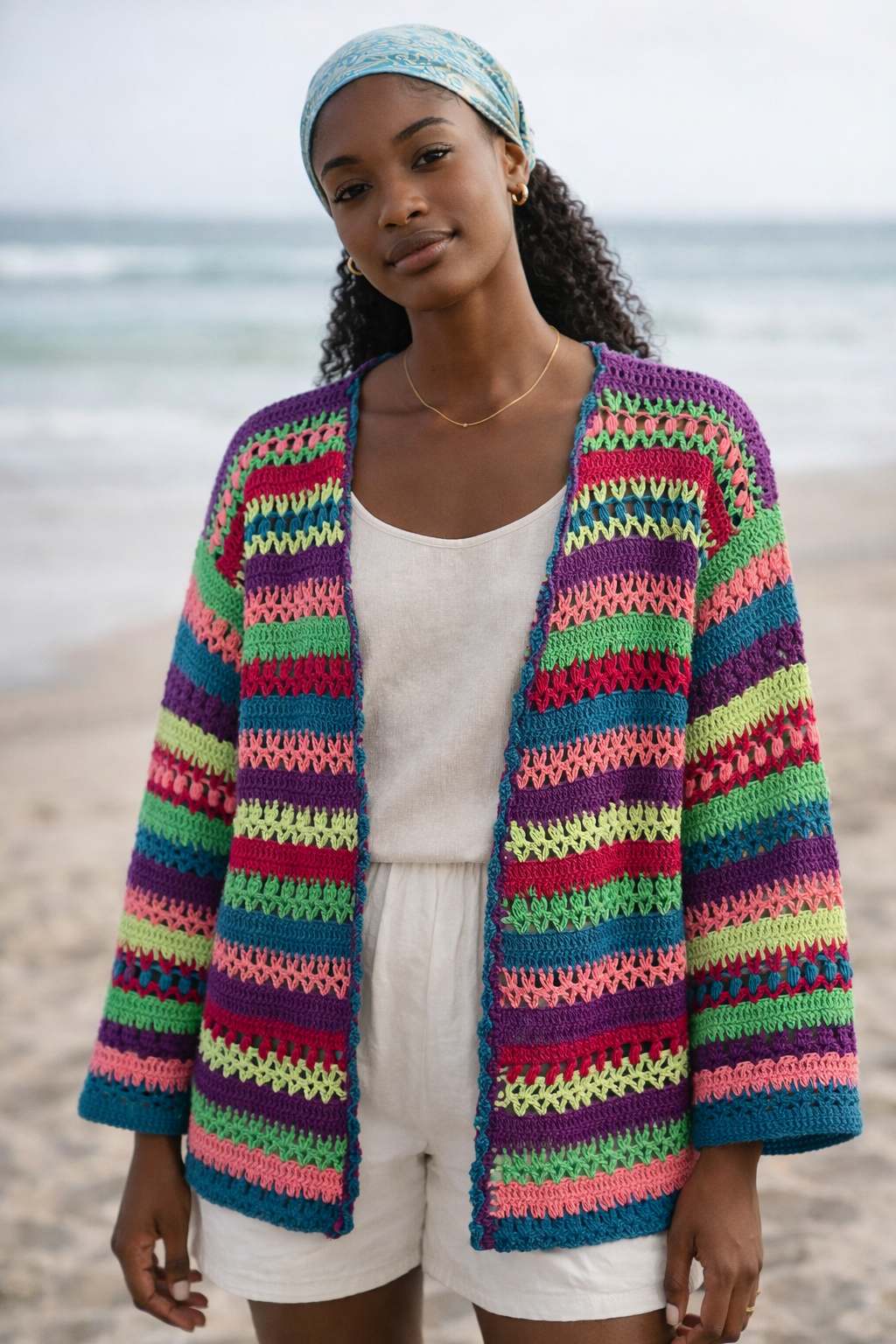 Pacífico Multicolor Stripe Cardigan
