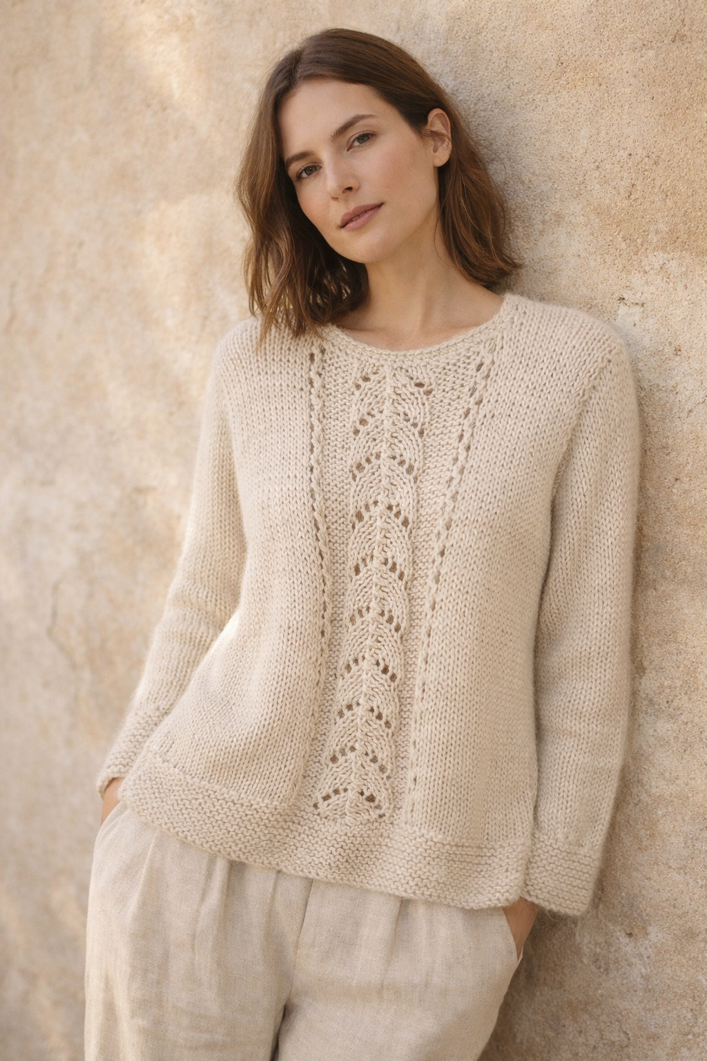 Natural Alpaca Sweater — Undyed