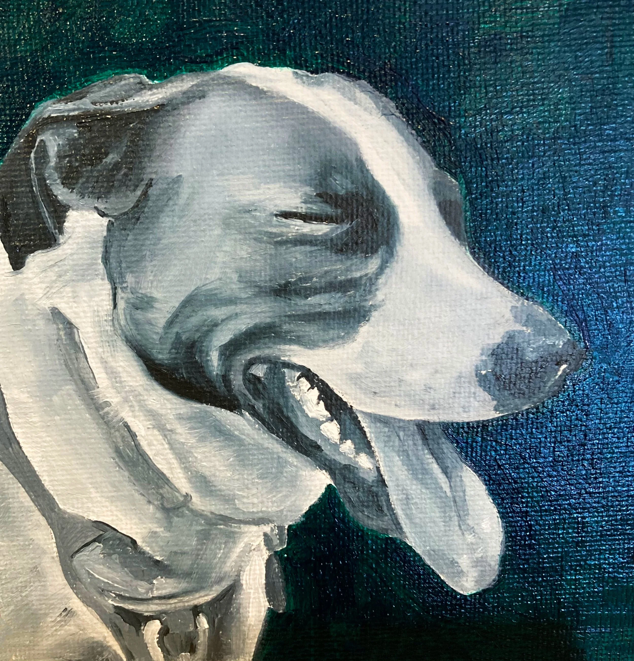 "Lula - Pensive"
5" X 5"
Oil
(2024)
$ 75 - SOLD
