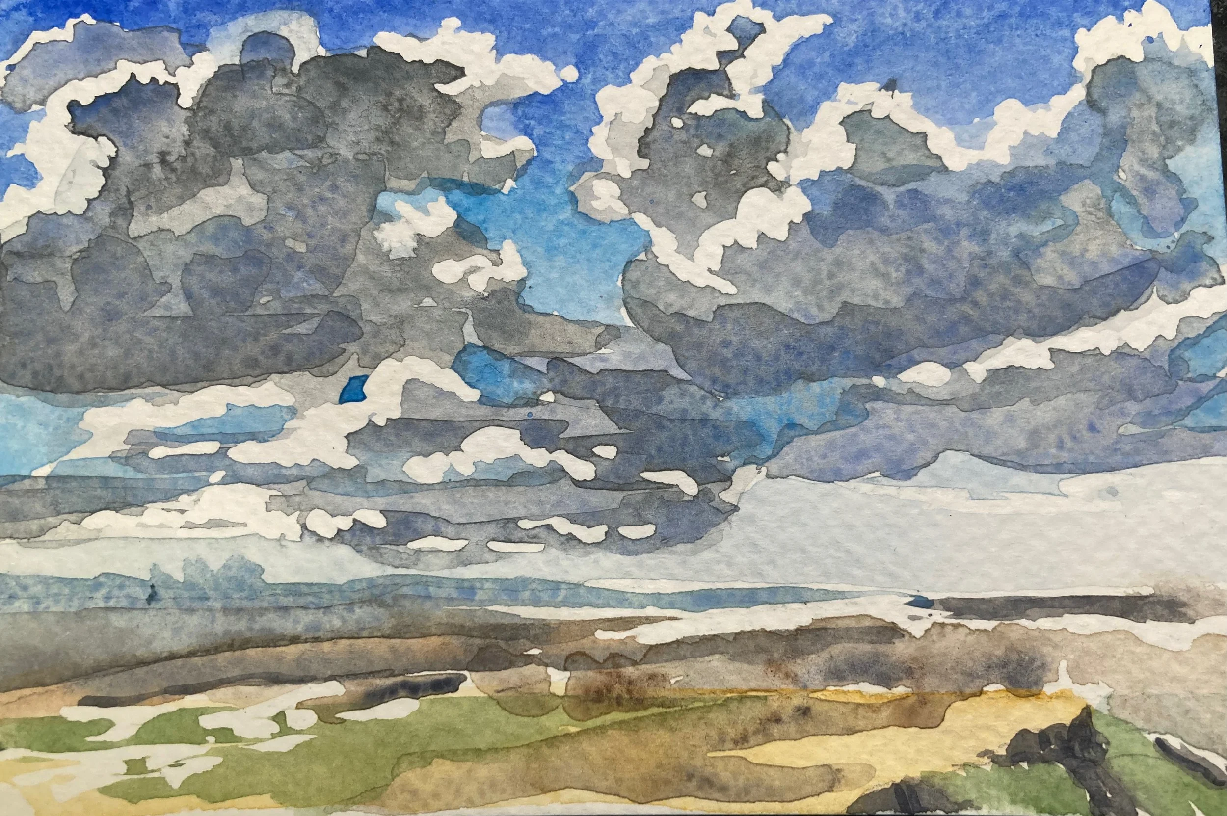 Dark Skies 
Watercolour
3.5" X 5.5"
(2024)
$ 45 - SOLD

