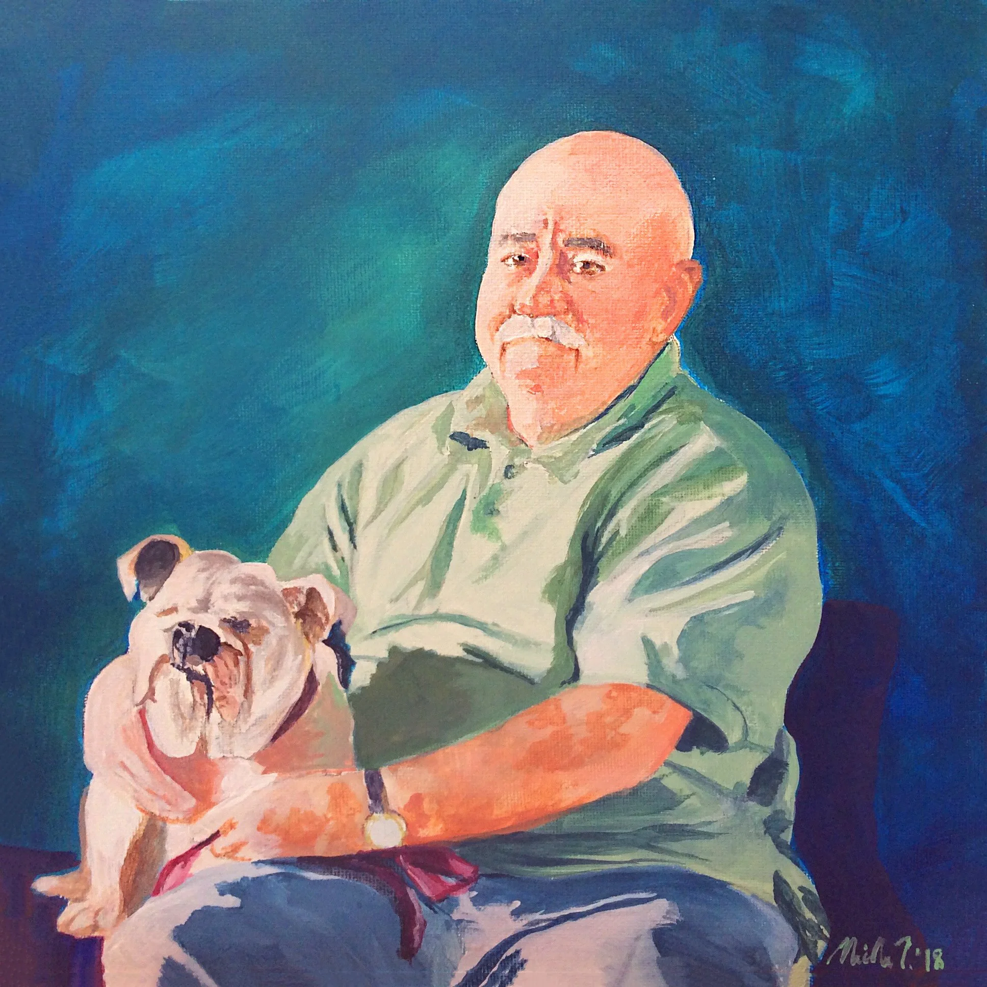 A Man and His Dog
Acrylic
10" x 10"
(2018)
$ 200 - SOLD