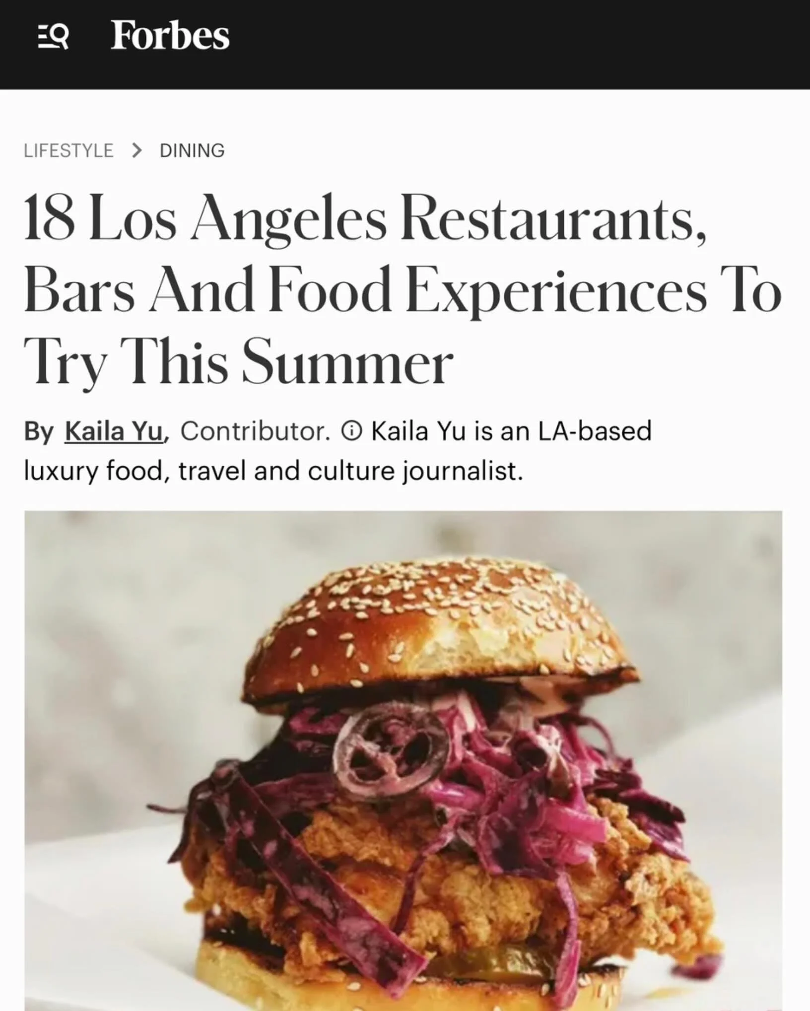 The doors aren&rsquo;t even open yet and the city is already paying attention. We are building something special here, and we&rsquo;re just weeks away!

Huge thanks to @forbes and @kailayu for the feature!