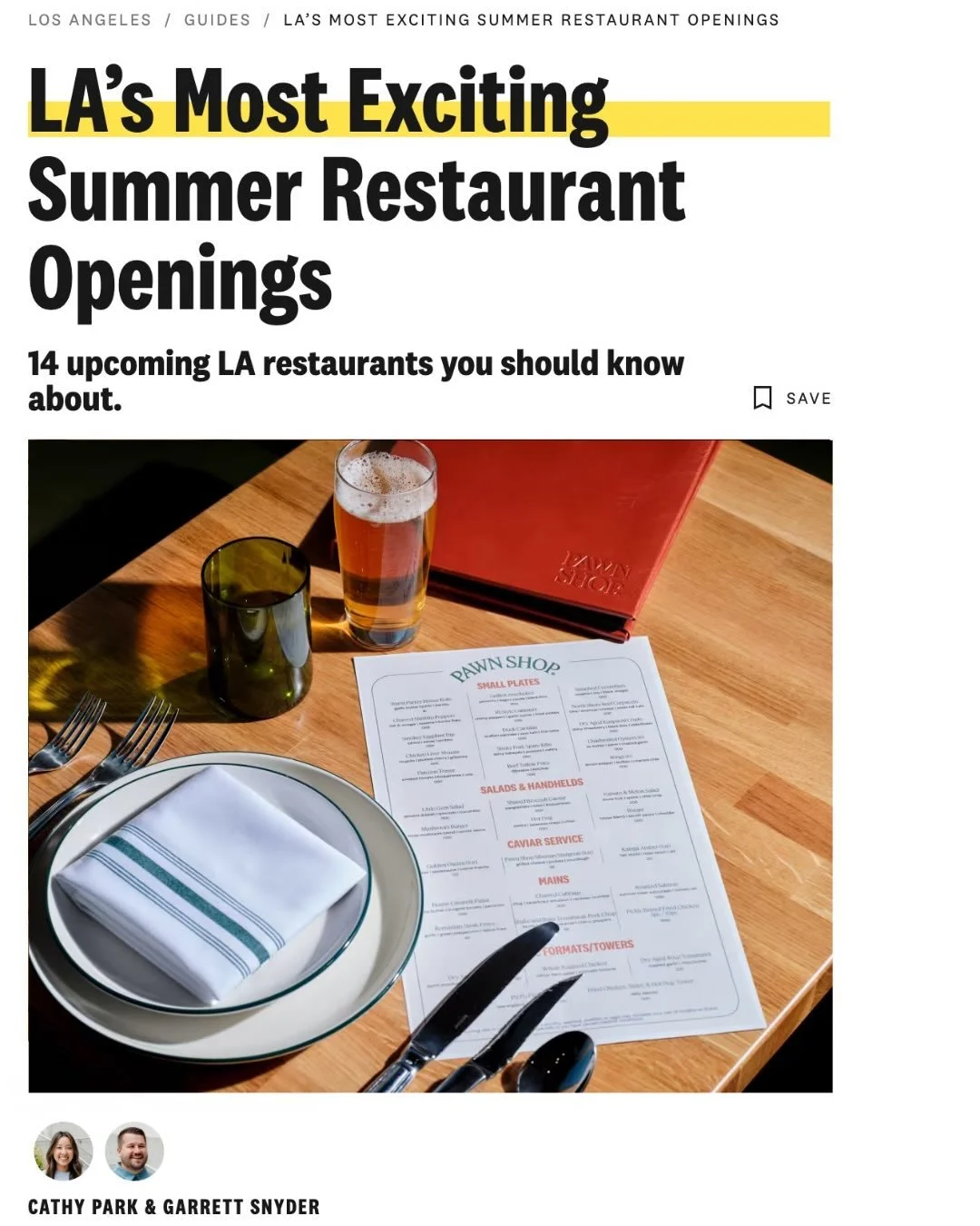 We can&rsquo;t wait to be a part of your summer plans! 

Huge thanks to @infatuation_la and @cathygpark and @g_sny for the feature!
