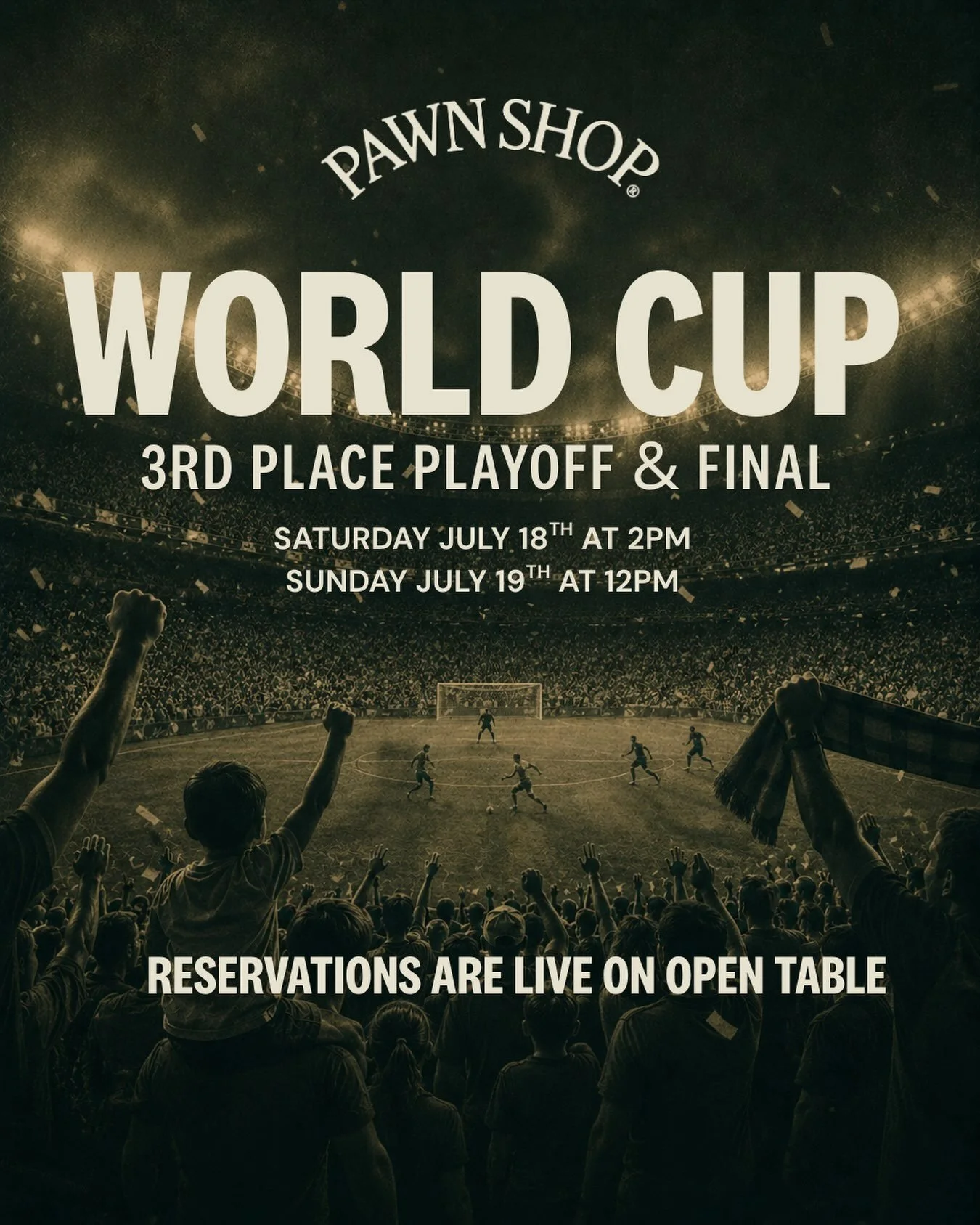 Reservations are live on OpenTable for the BIGGEST sporting events of the summer!

#pawnshopLA #losangeles #sportsbar #worldcup2026