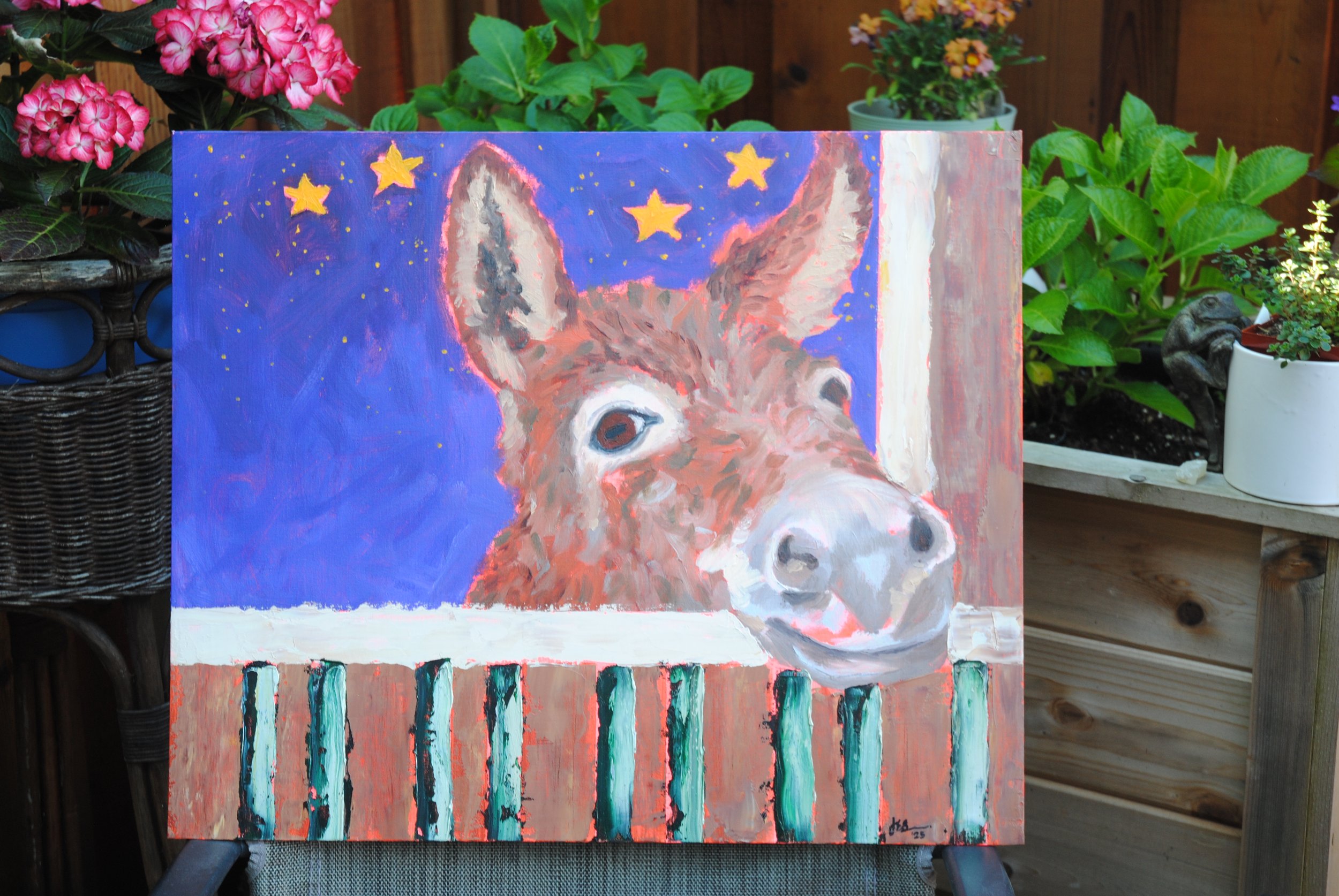 Donkey
Oil on canvas board