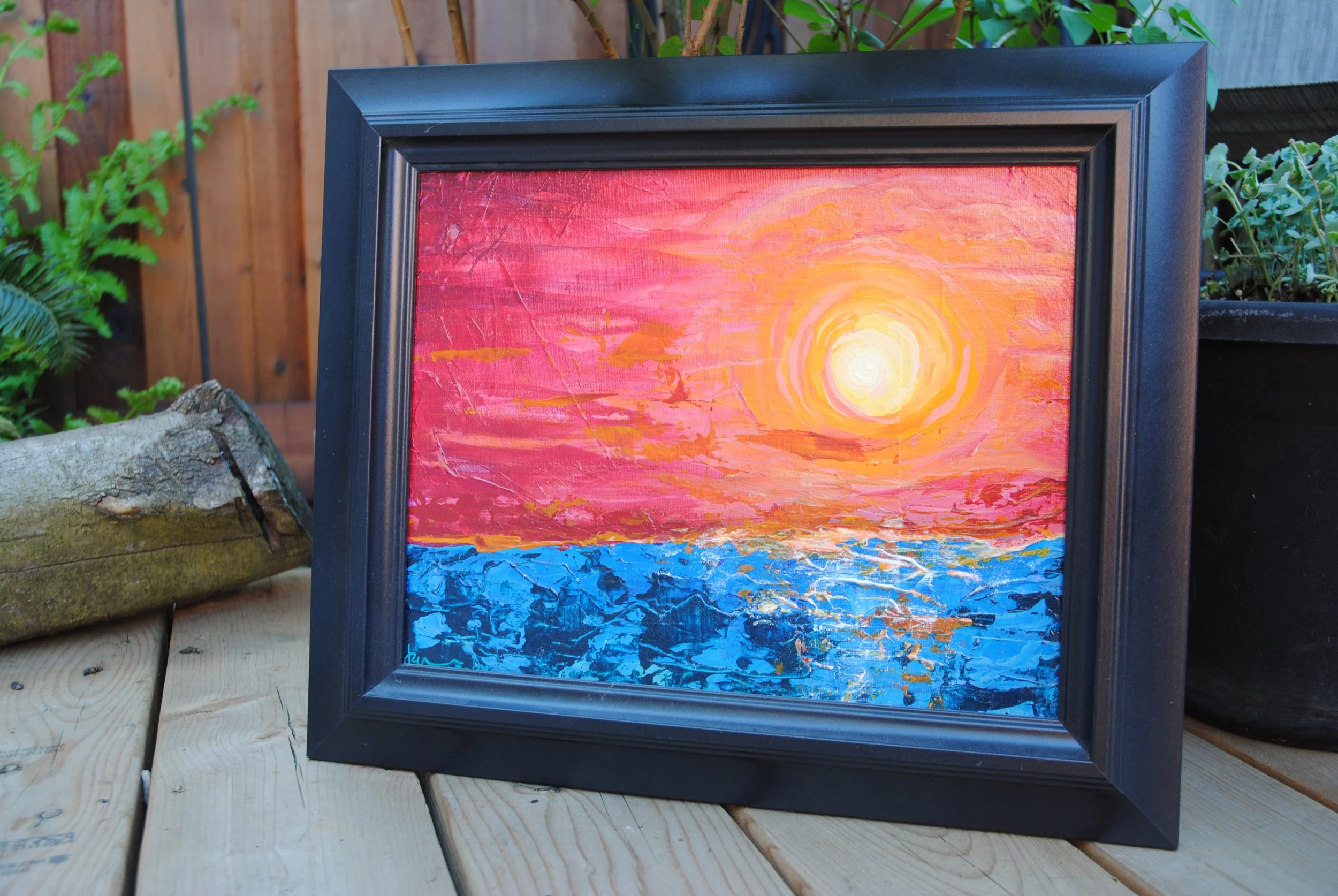Pink skies
Acrylic on canvas board