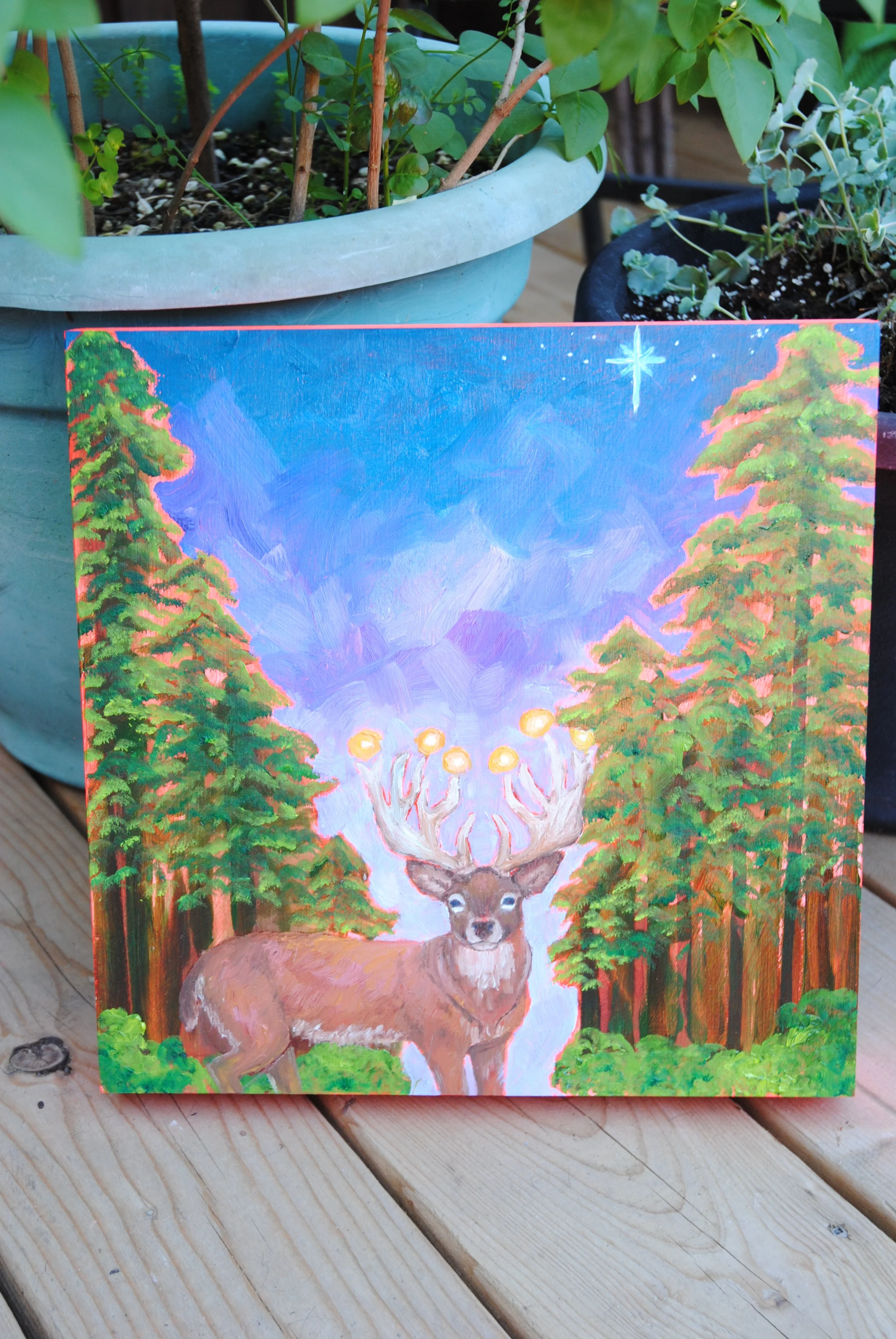 Buckin' Light
Oil on wood
12"x12"