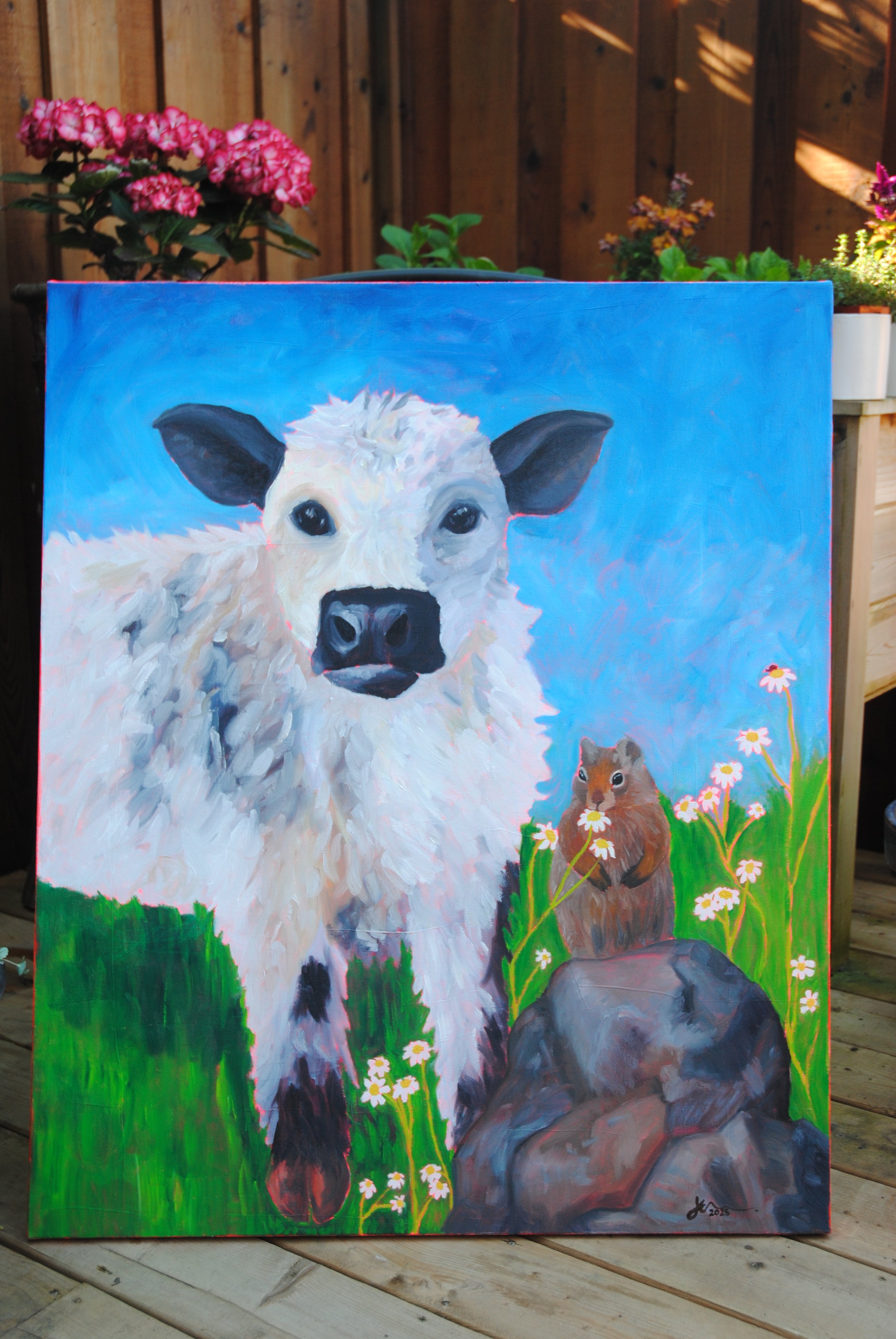 Oreo and his little buddy
Oil on canvas