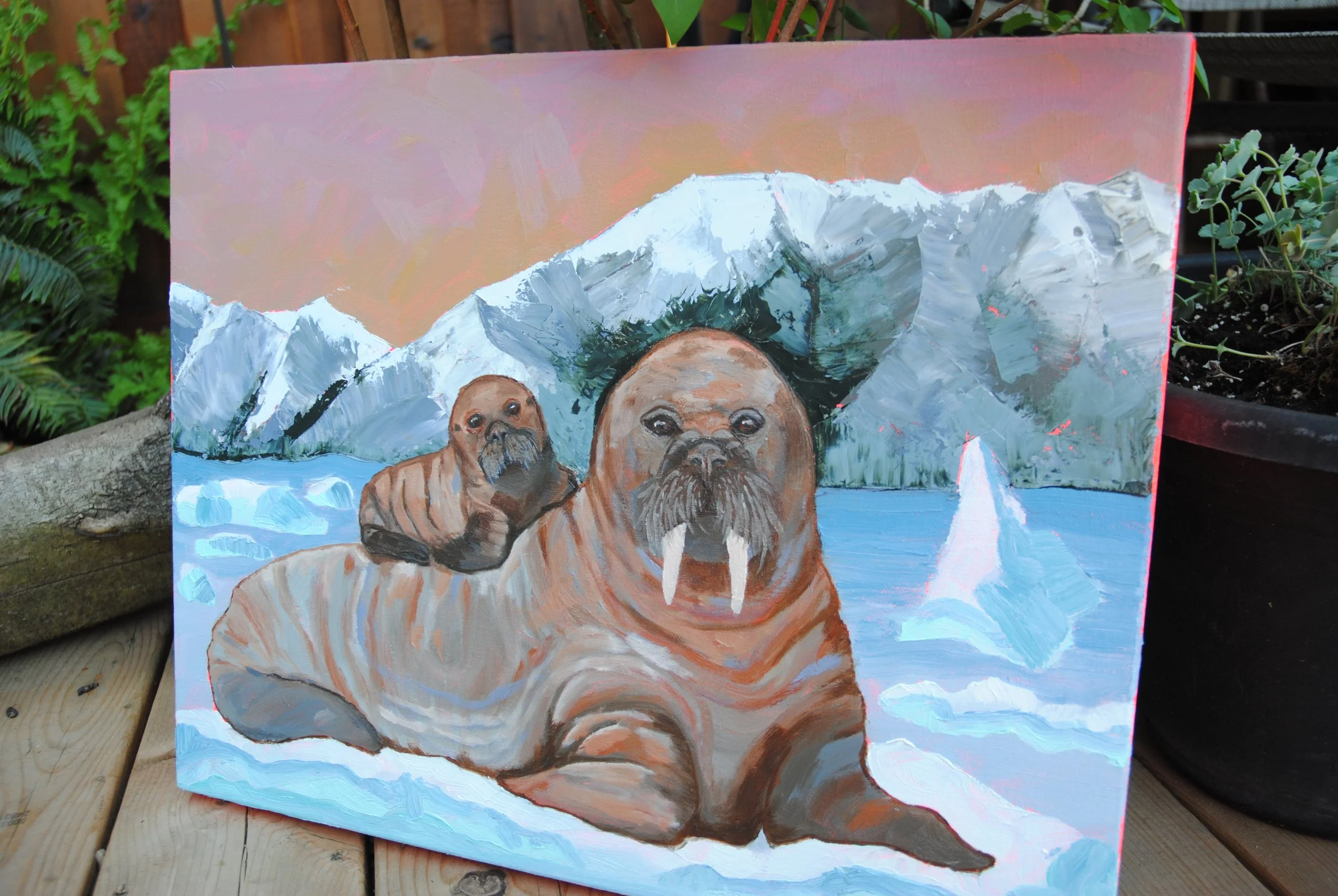 Walrus Rides
Oil on canvas